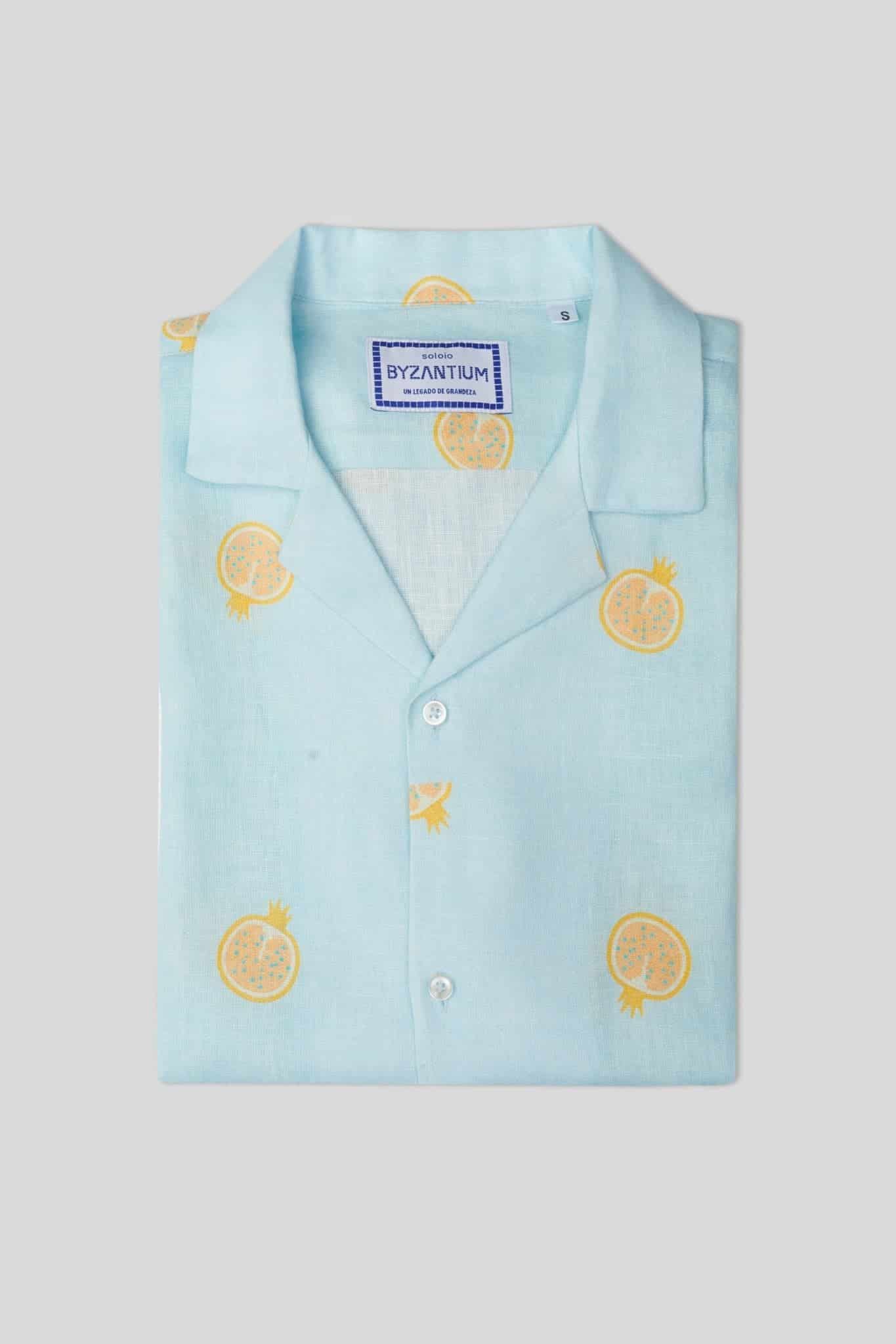 Men's bastión linen shirt sky blue - miniatura 5