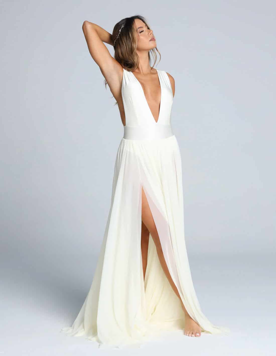 Vestido Equinoccio Tejido Macramé Marfil - miniatura 1