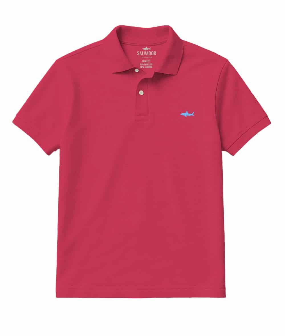 CAMISETA POLO FUCSIA - miniatura 1