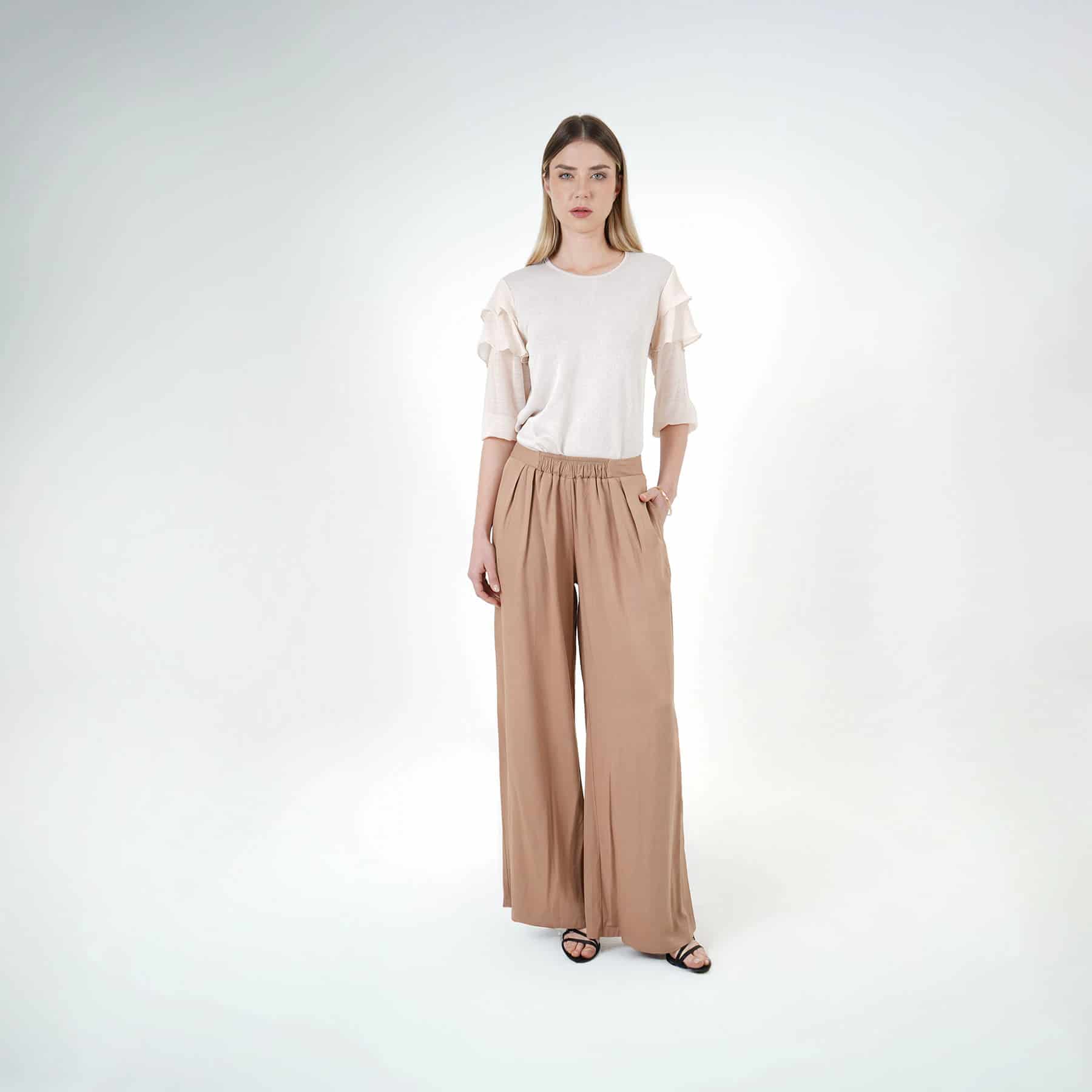 Pantalón bota recta con elástico en delantero - miniatura 2