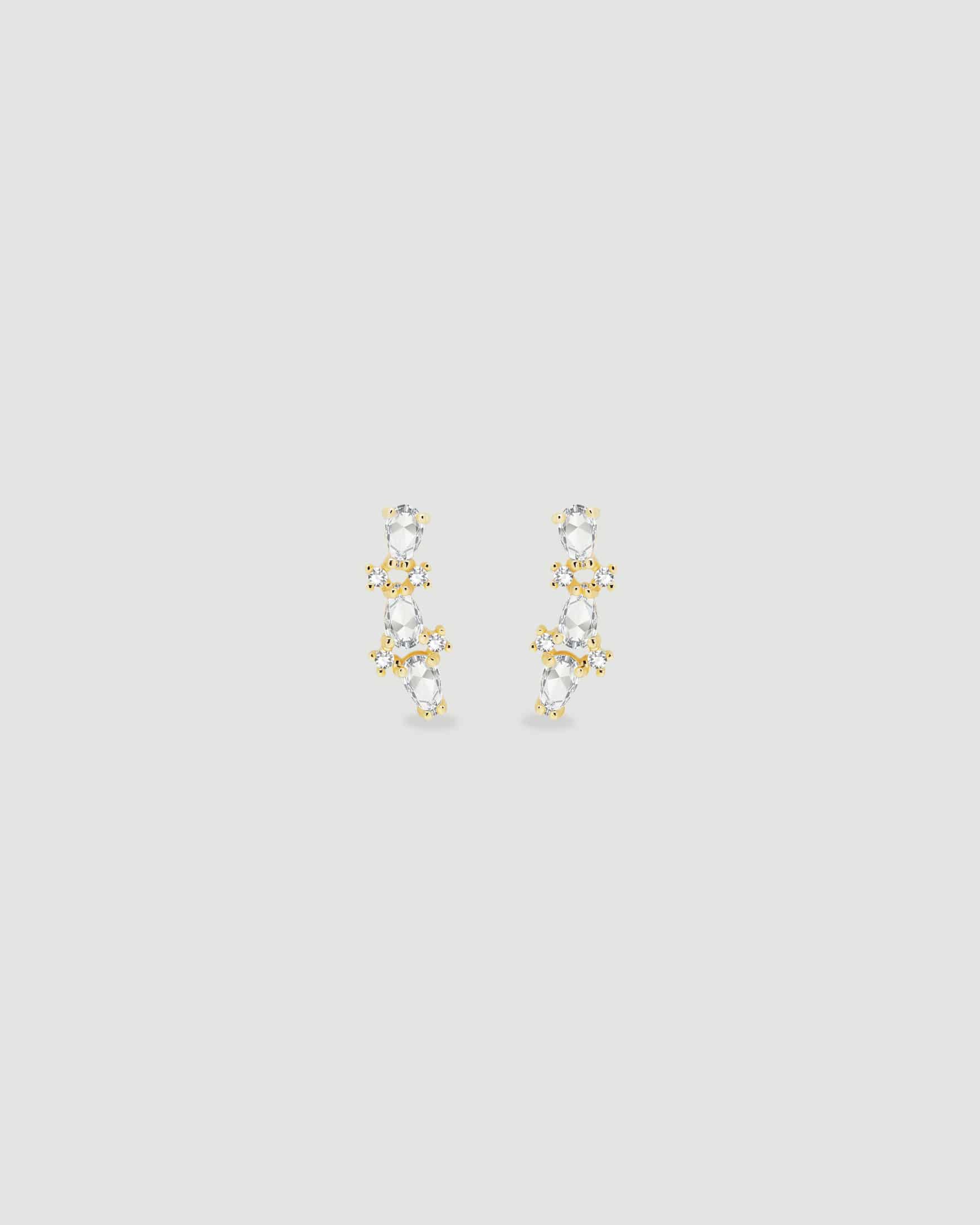 Aretes 3 Cristales Gota - miniatura 1