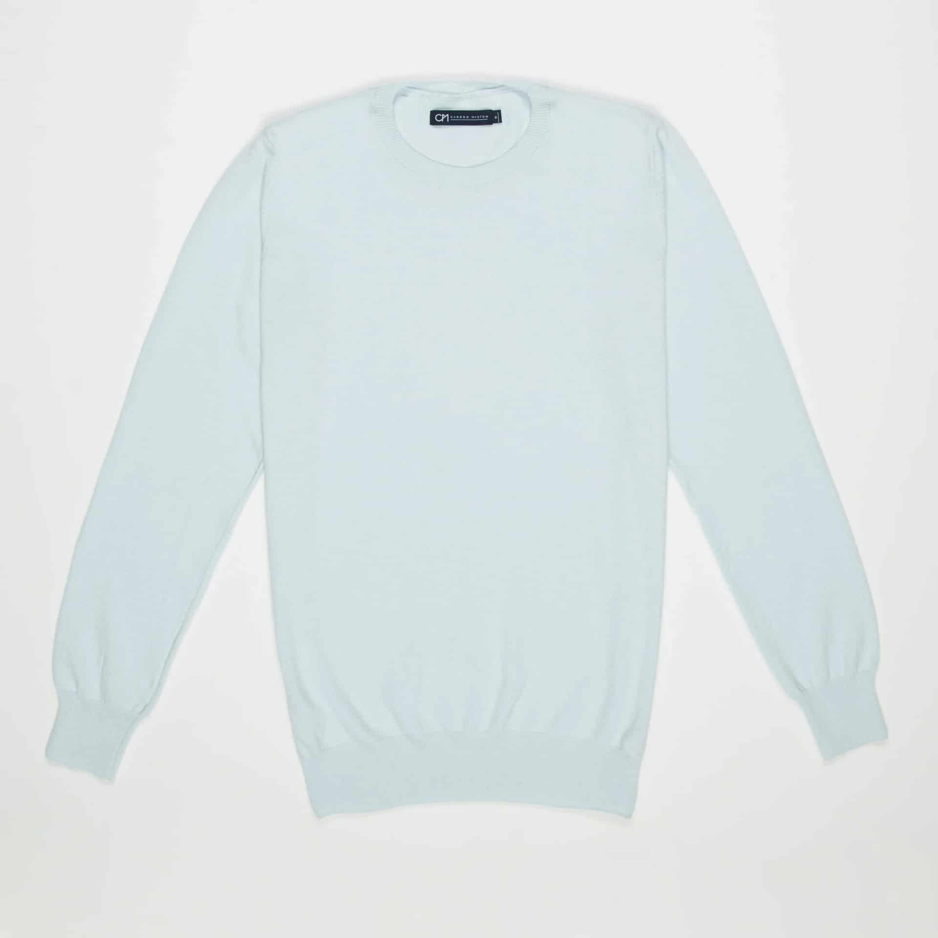 Saco Cuello Redondo Algodón Azul Cielo - miniatura 10