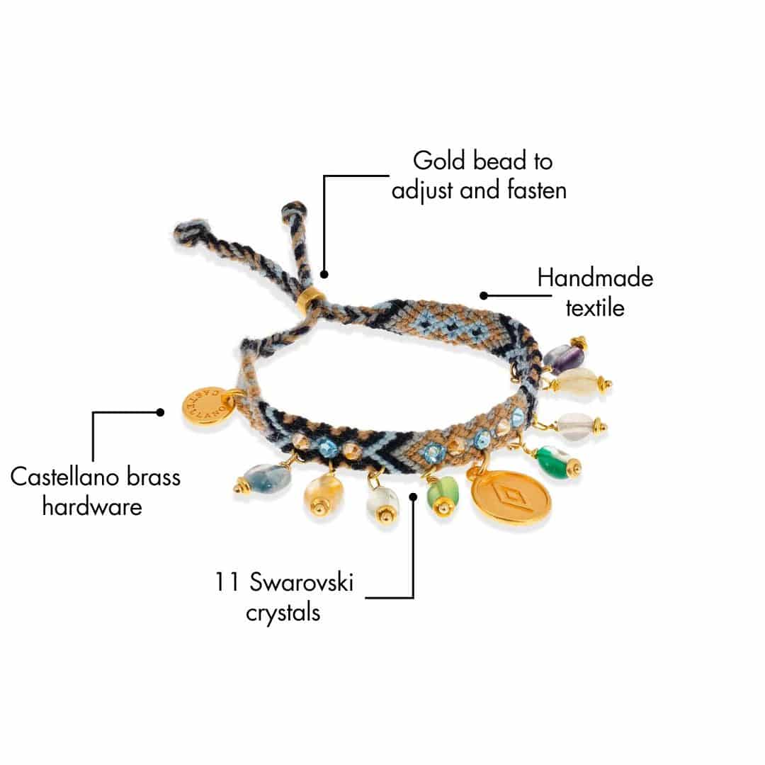Kalepsu Wayuu bracelet - Blue Beach - miniatura 4