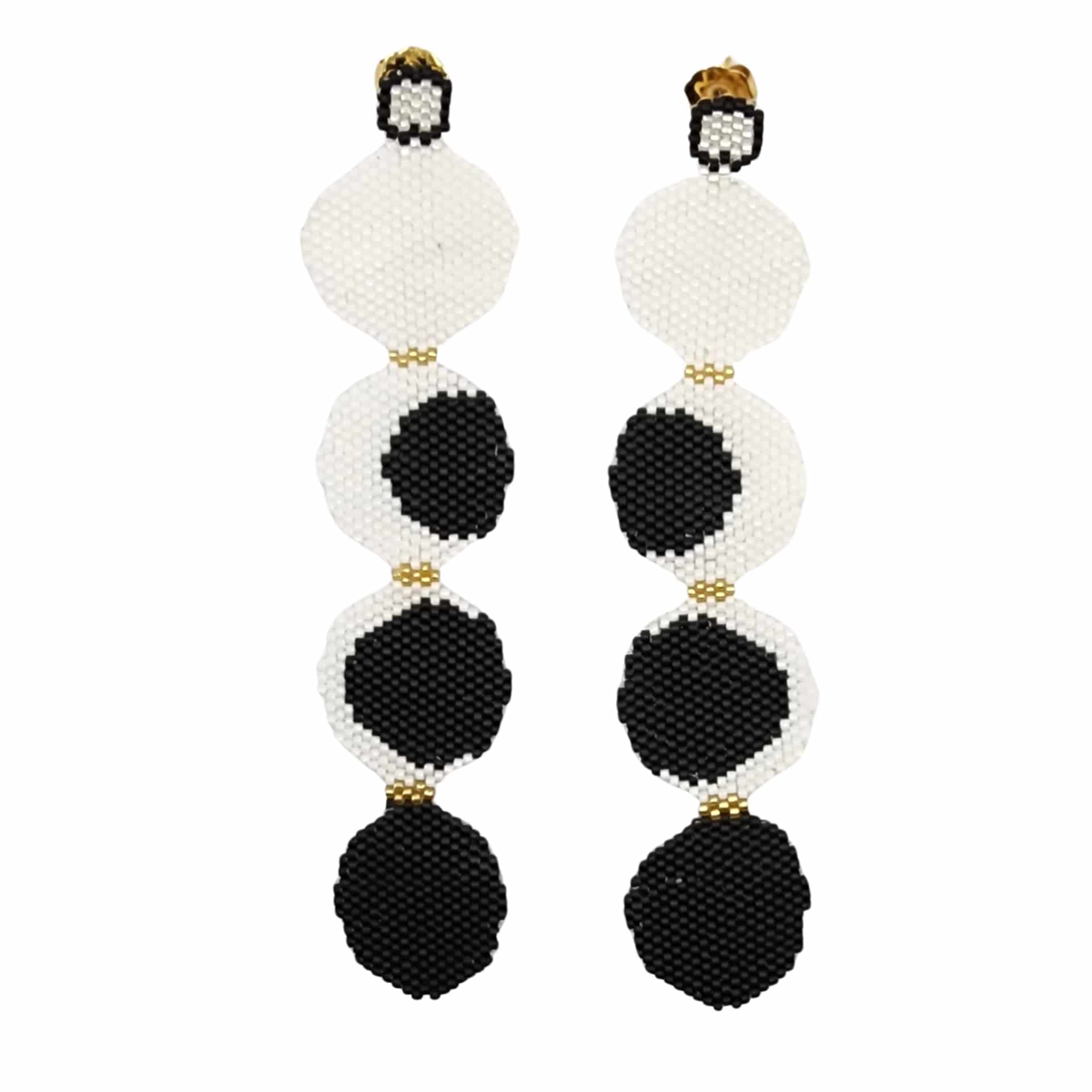 Miyuki Circle Fall Earrings - miniatura 1