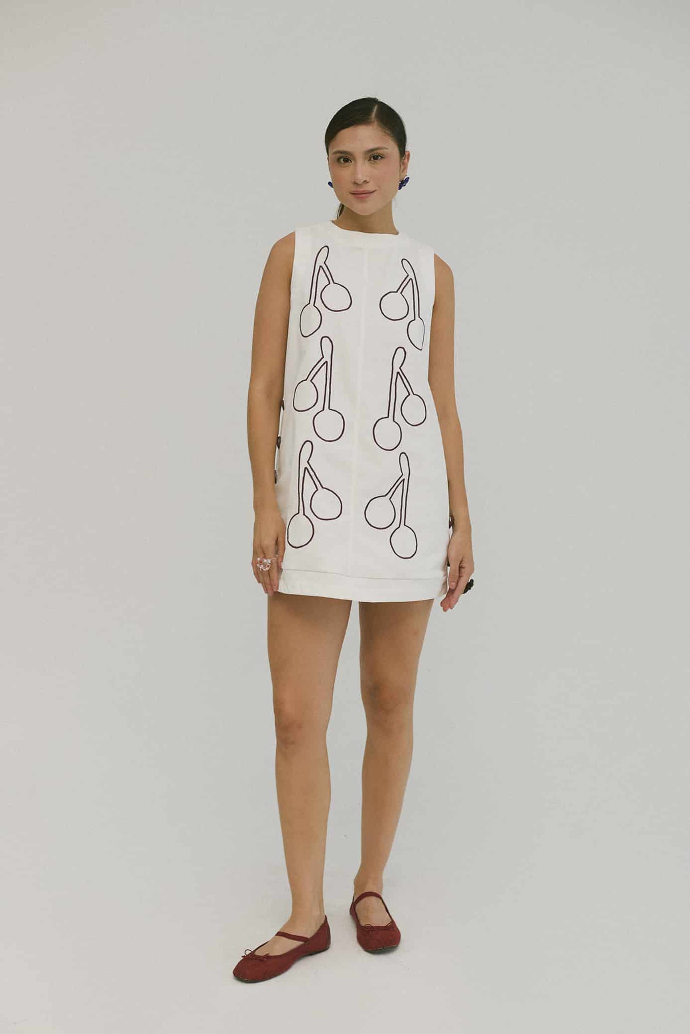 Vestido Anfitriona Cherries Crudo - miniatura 8