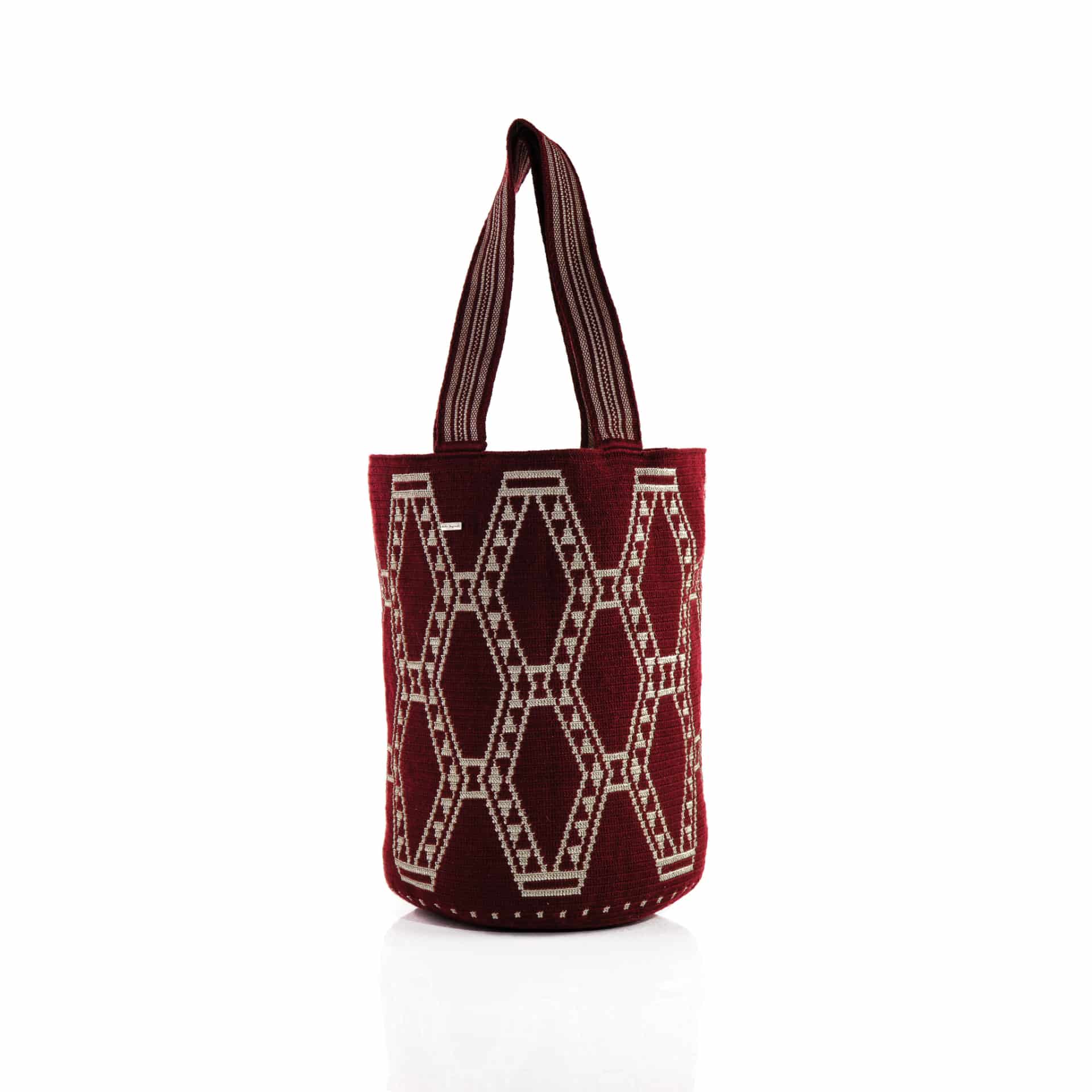 Maxi Bolso Wayuu Vinotinto brillante - miniatura 1