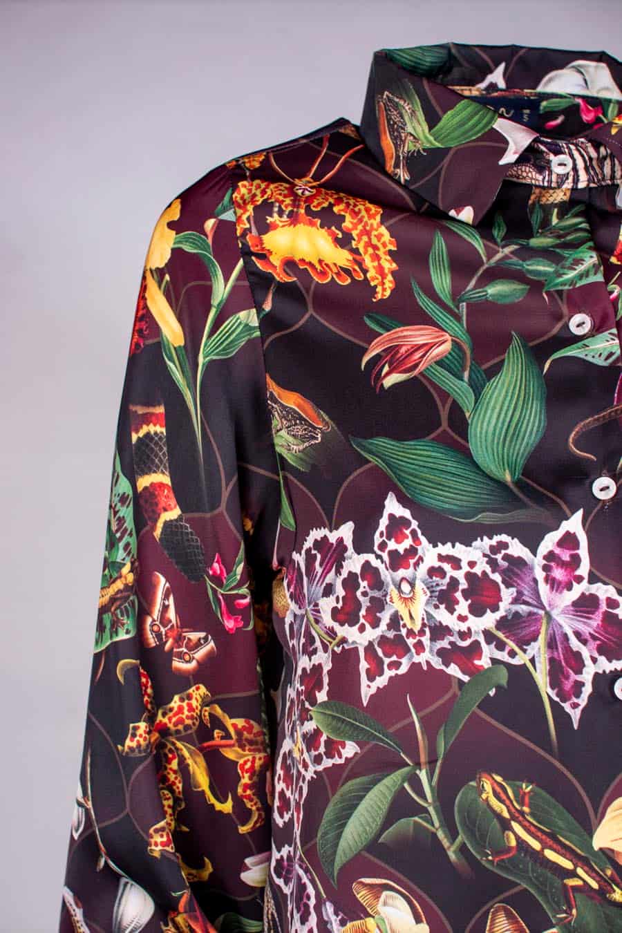 Blusa Camisera - Orquideas Tigre - miniatura 2