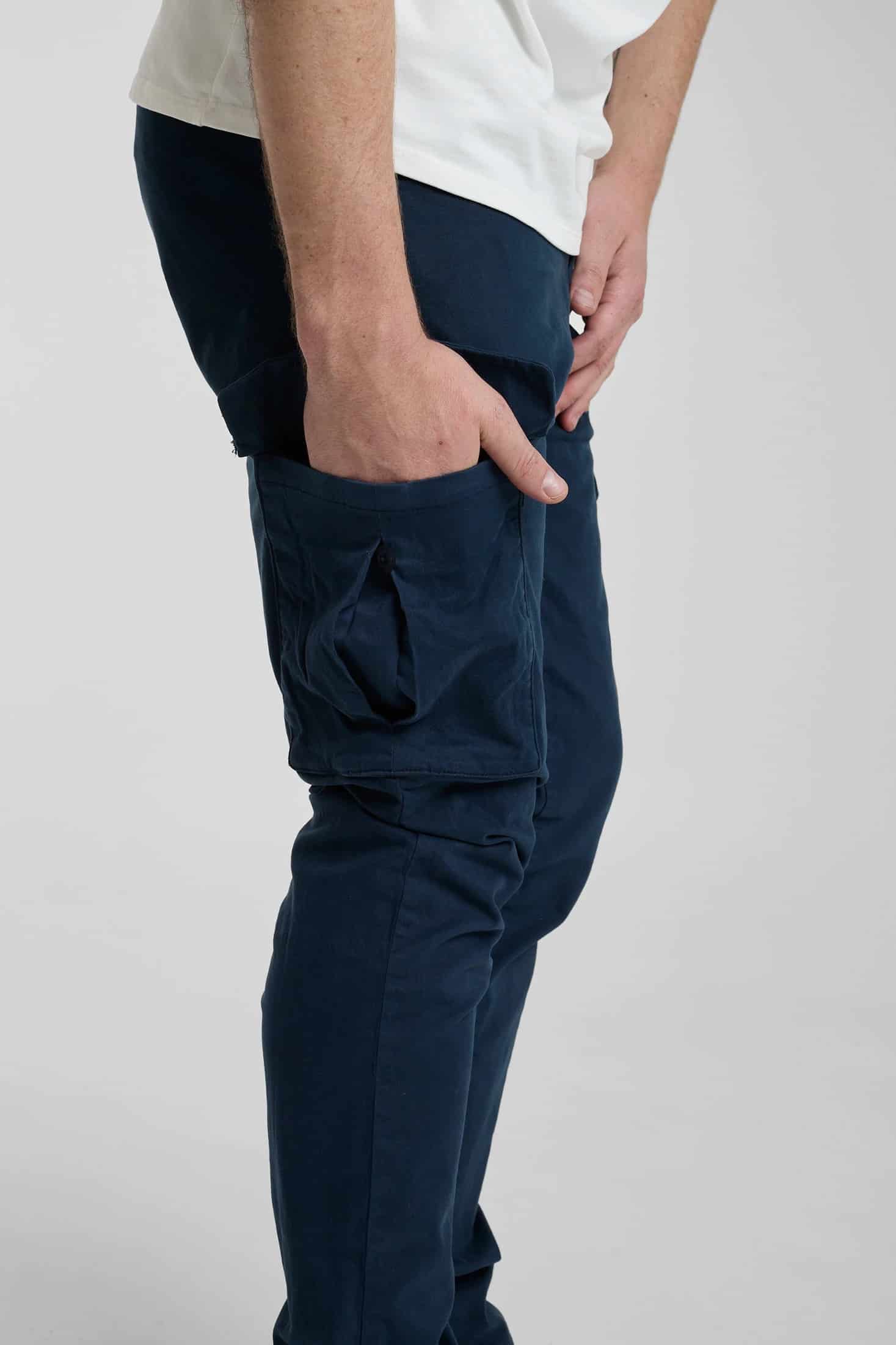 Pantalón Cargo Vallarte Azul Oscuro - miniatura 2