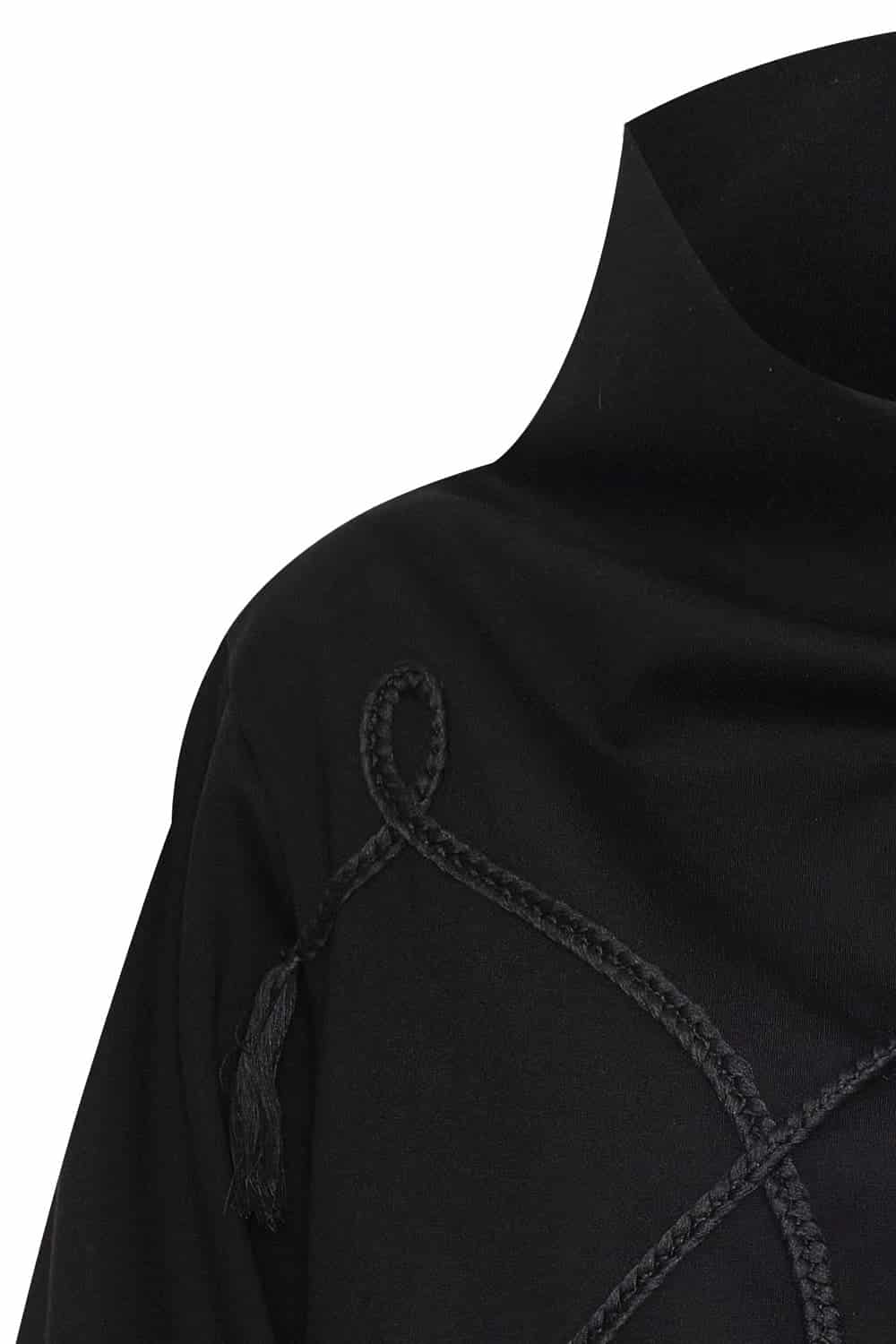 Saco new scarlett negro bordado - miniatura 2