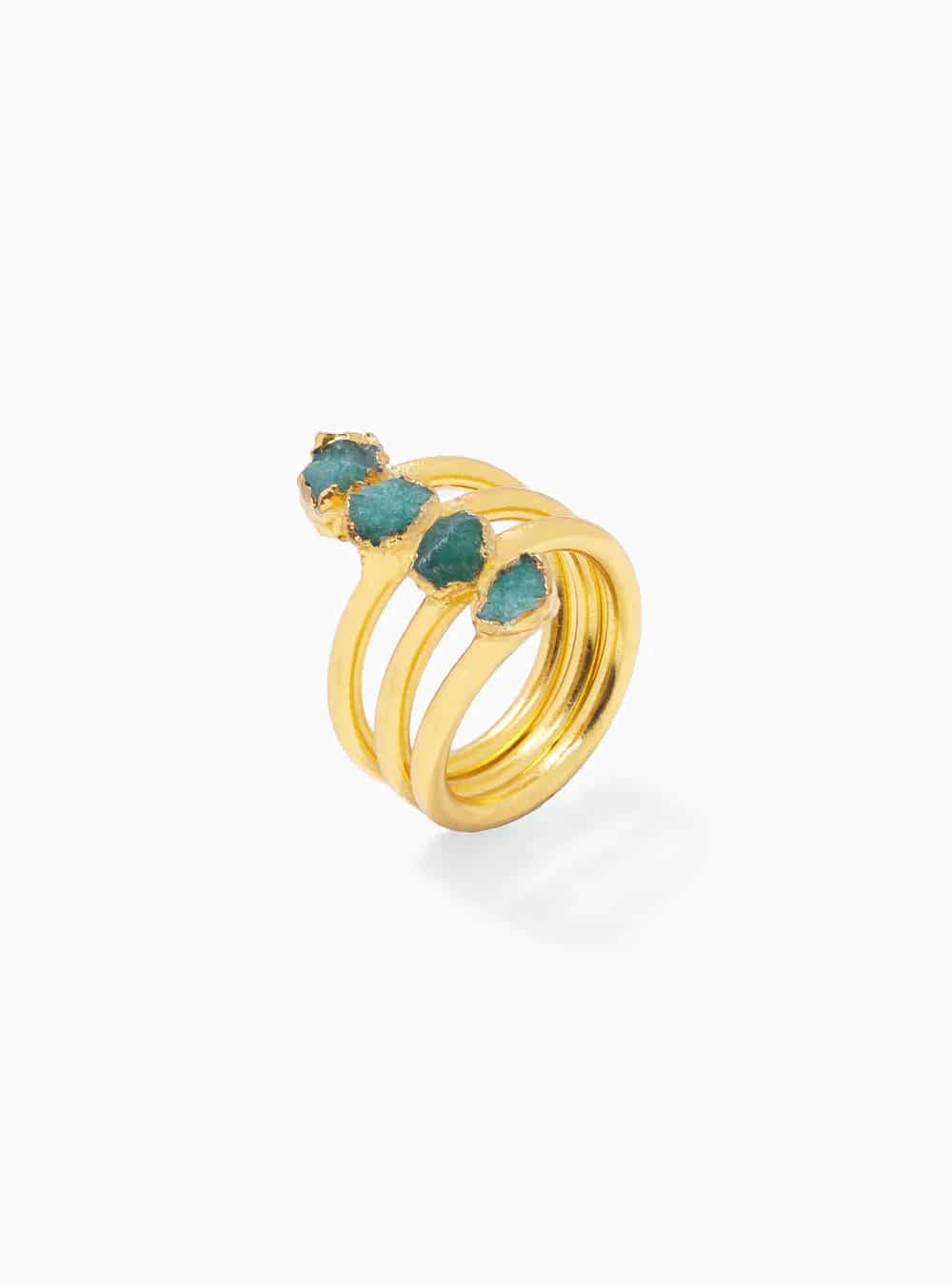 Anillo 4 Esmeraldas - miniatura 4