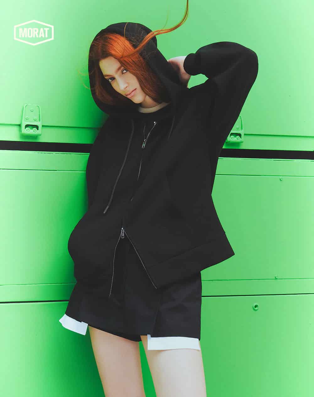 Buzo tipo hoodie negro unisex GEF | MORAT - miniatura 3