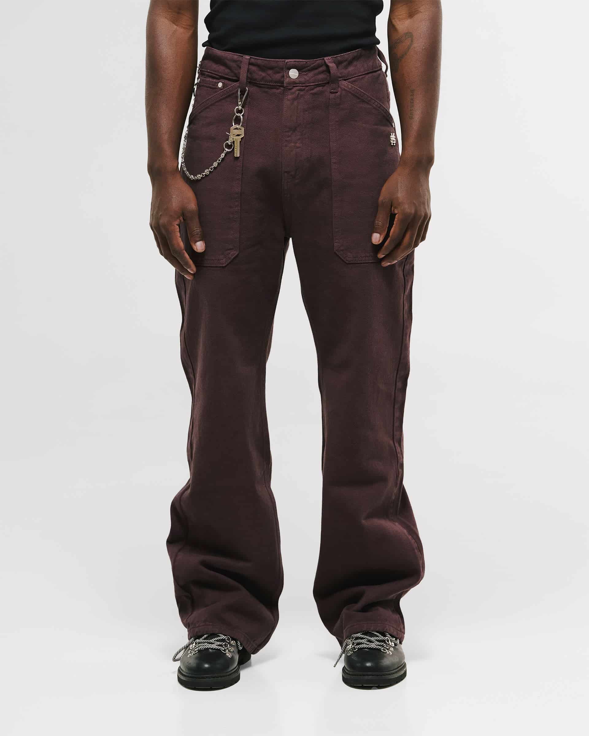 Pocket Straight Pants – Burgundy - miniatura 2