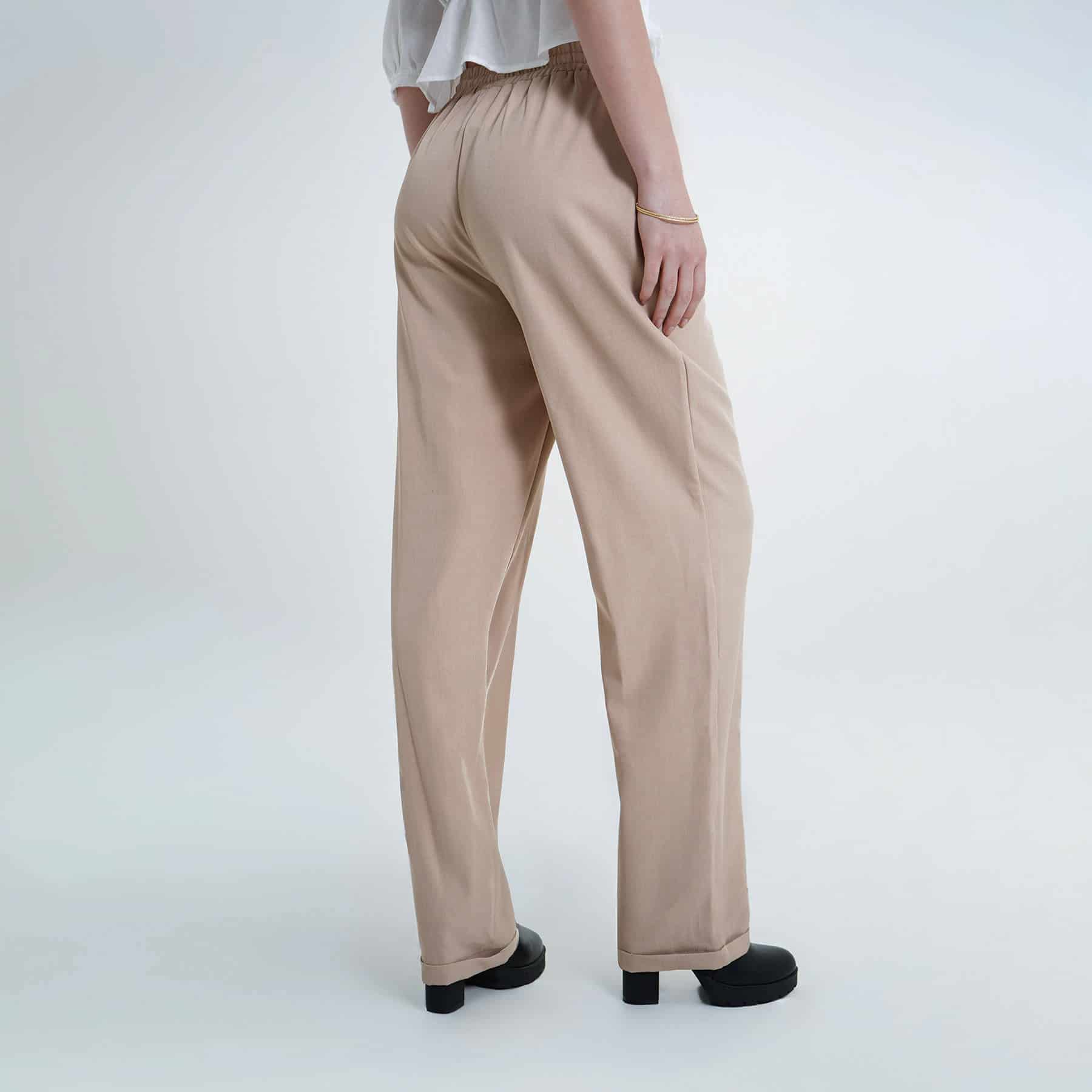 Pantalón recto con elastico y cintura - miniatura 9