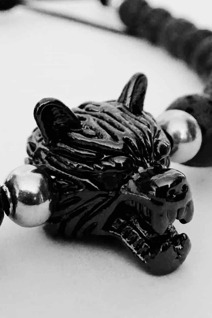 Manilla piedra volcánica lobo - miniatura 2