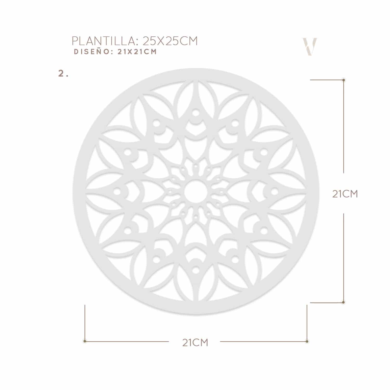 Plantillas para pintar, Vamarú Stencils, Colección Armonía 25cm y 48cm, 5und - miniatura 4