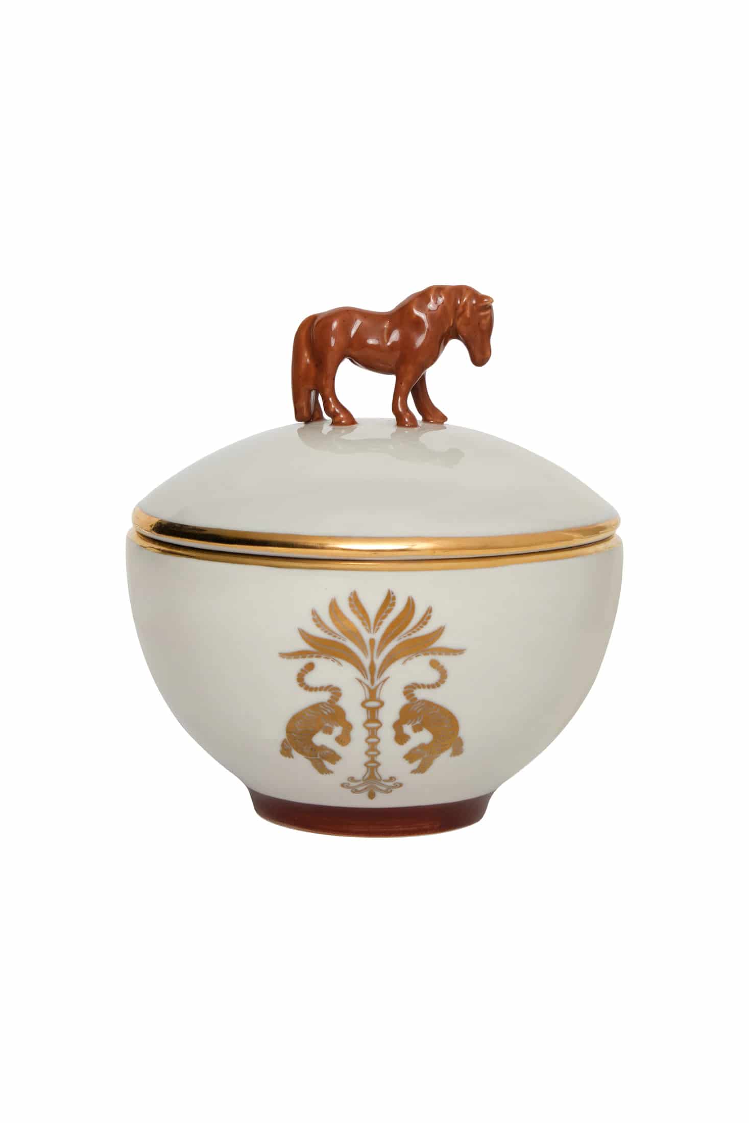 Horse Bowl / Chocolate & Gold - miniatura 1