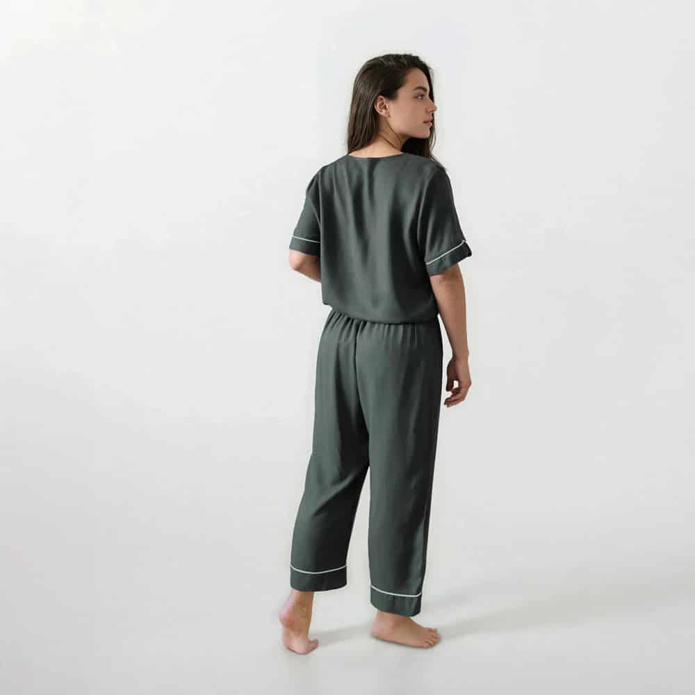 Conjunto Pijama Capri Verde Militar - miniatura 2