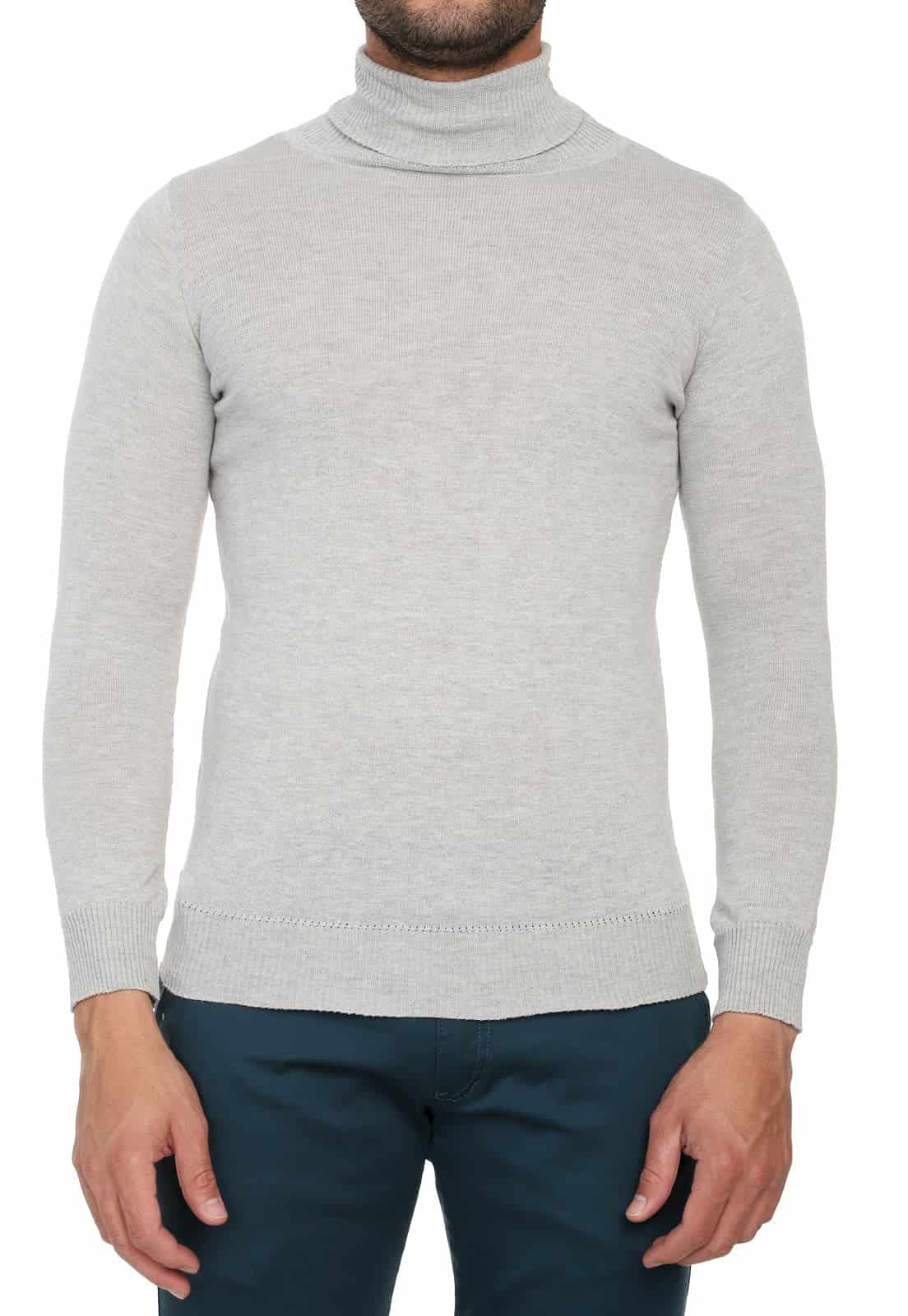 Buzo cuello tortuga gris - miniatura 3