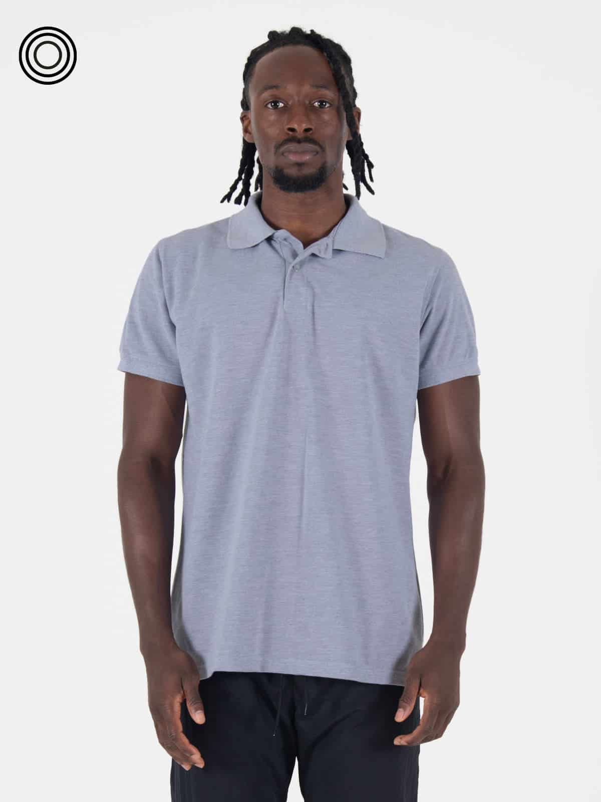 Polo camiseta hombre gris claro - miniatura 1