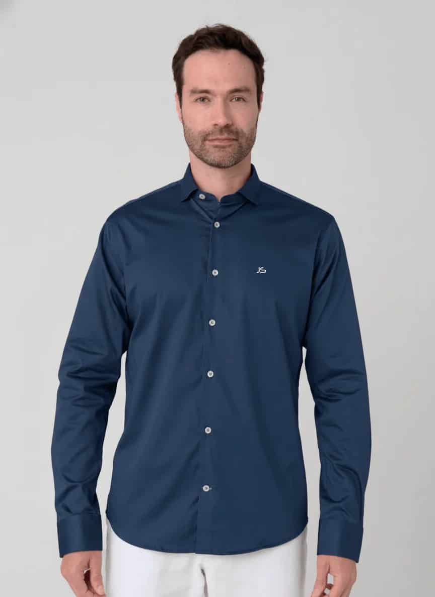 camisa ML con contrastes en cuello - miniatura 1