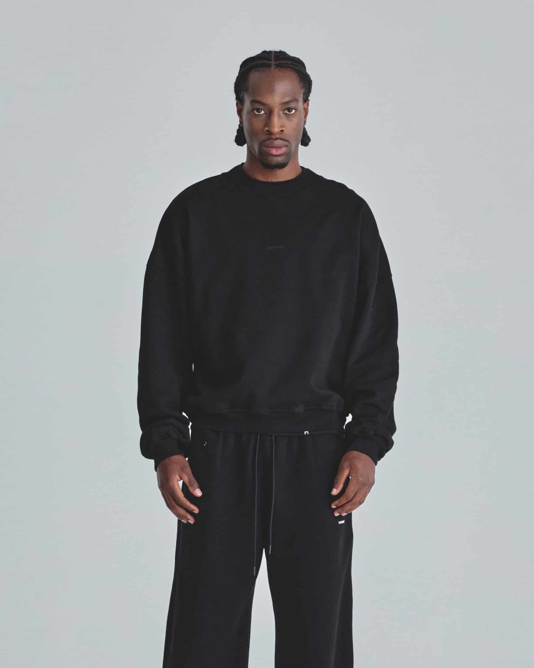 Line Basic Boxy Fit Crewneck Black - miniatura 2