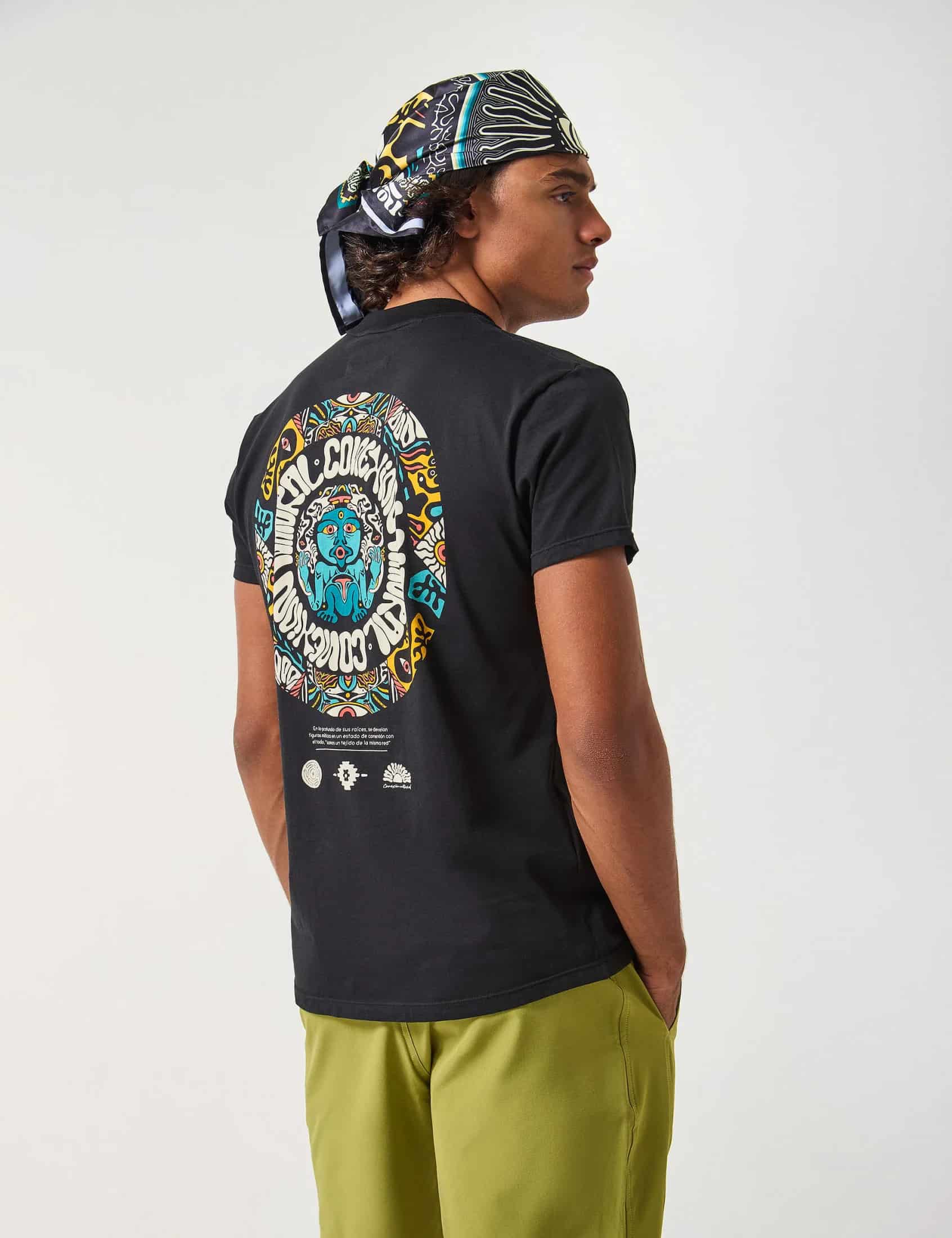 Camiseta Regular Fit Natural Conexion negro Hombre - miniatura 6