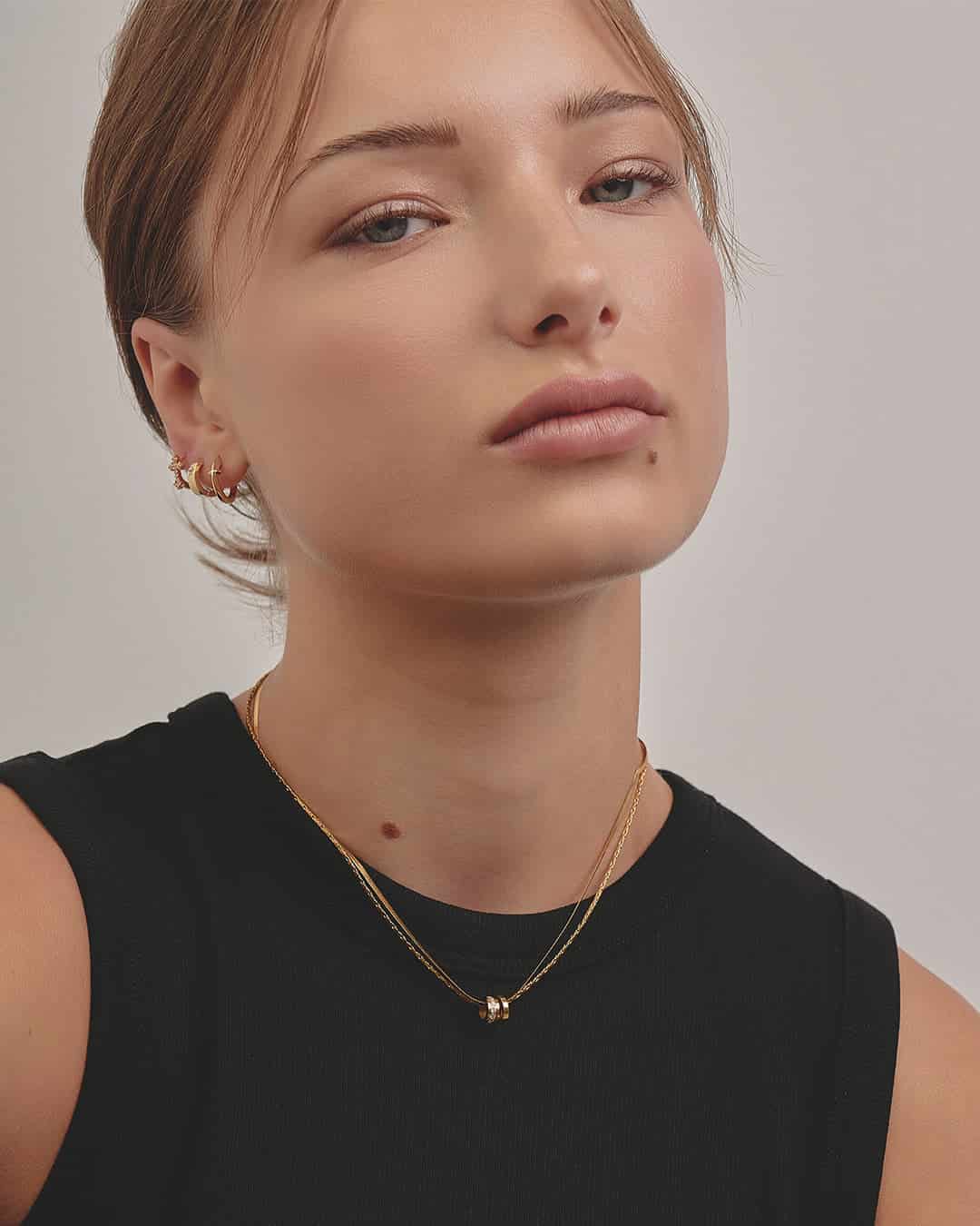Collar Doble Cadena y Aros - miniatura 3