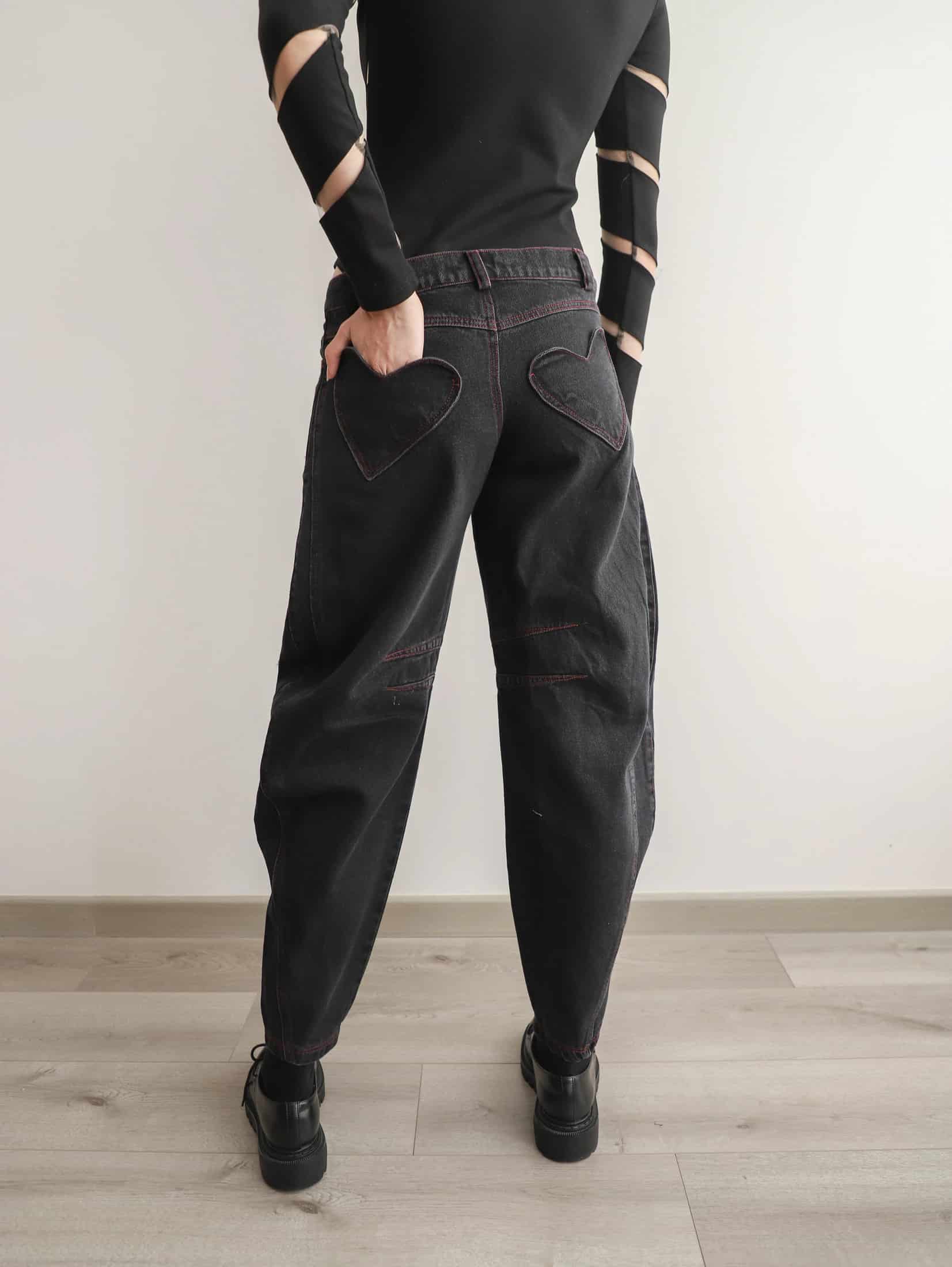 Two Hearts Barrel Pants Black - miniatura 5