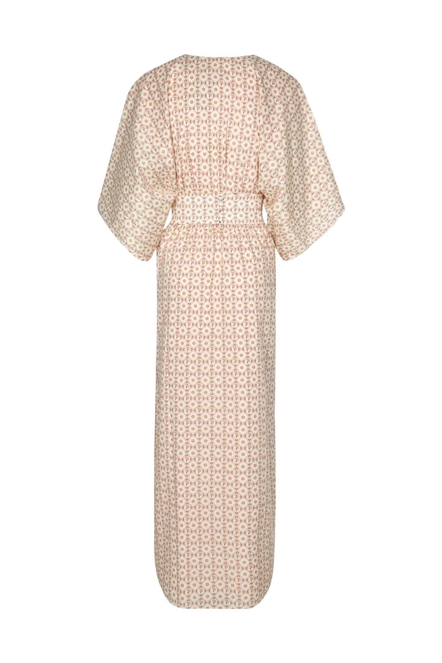 Topacio Bio Cotton Maxi Dress / Beige May Flower - miniatura 4