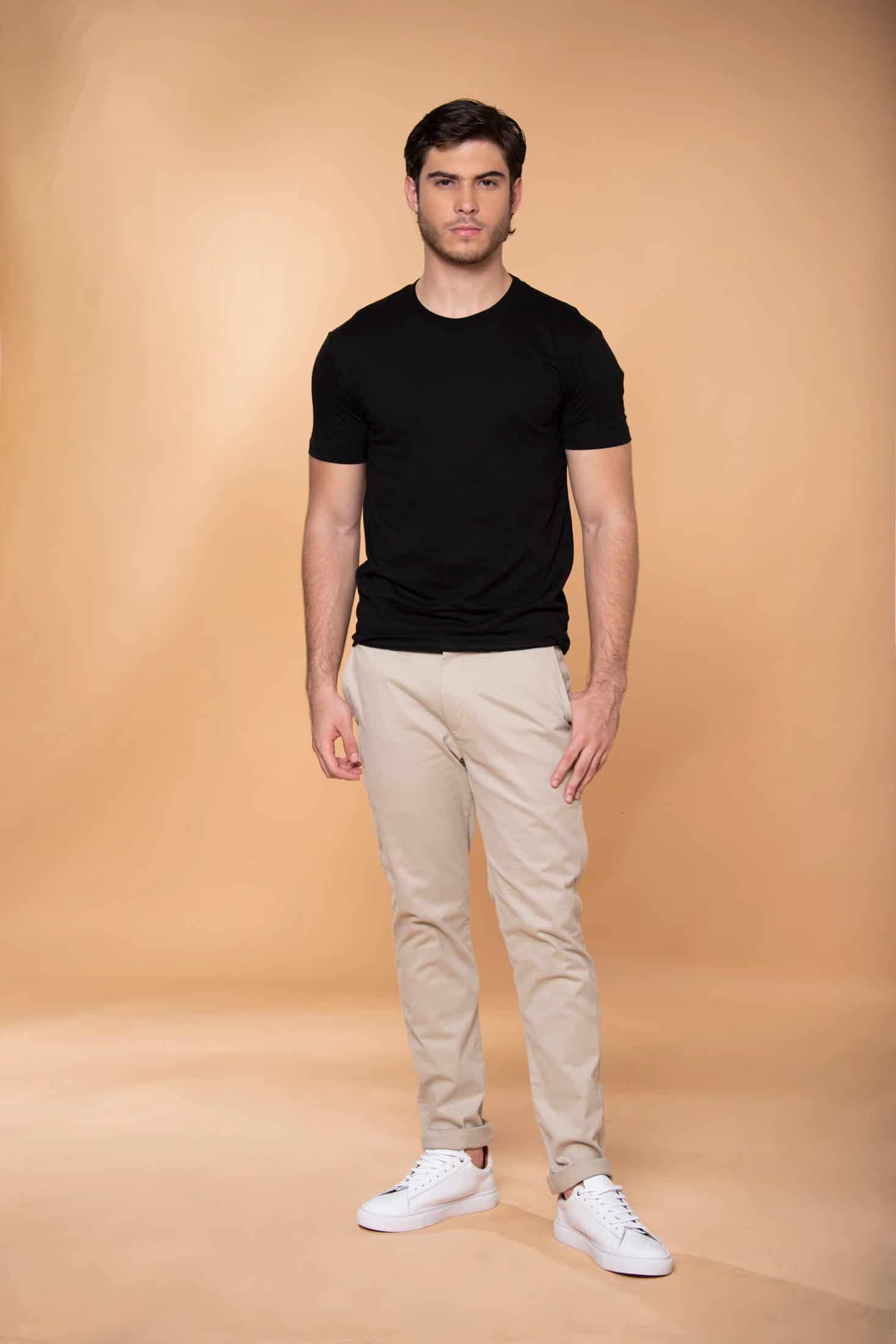 Camiseta 100% Algodón Pima Negro - miniatura 2
