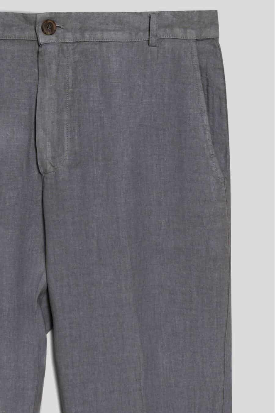 Men's linen pants smoke donato - miniatura 2
