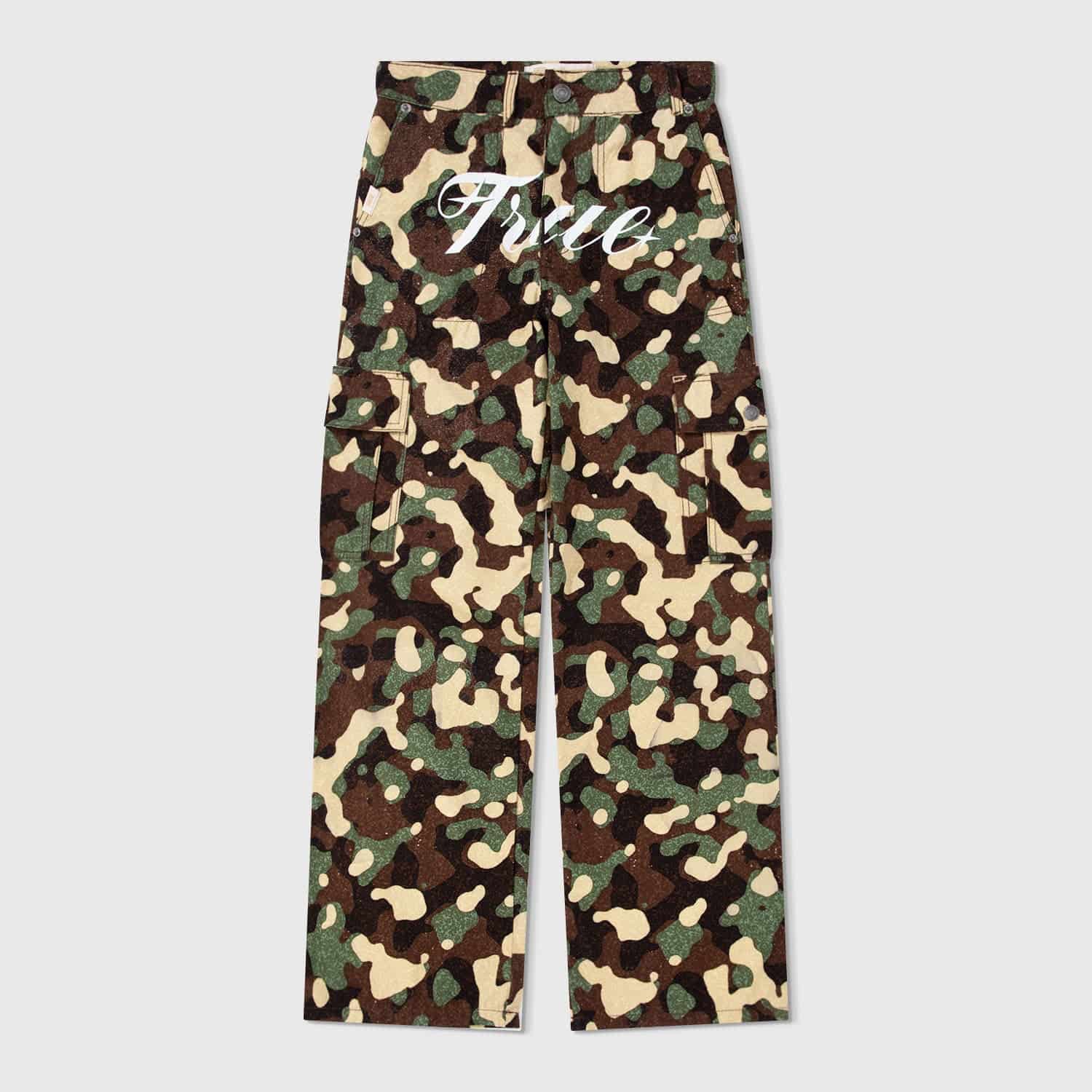 Loose Straight Camo Pants - Green - miniatura 1