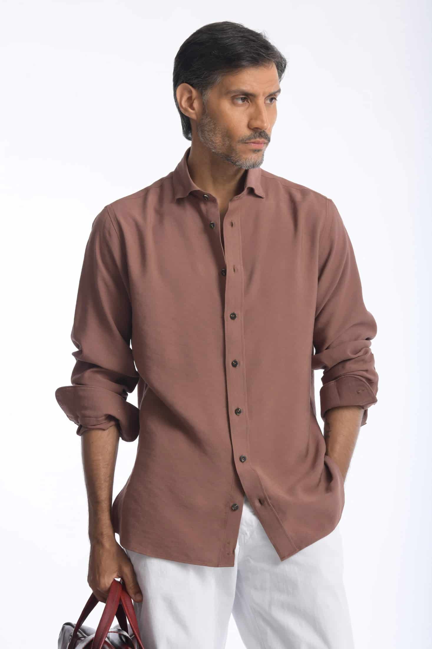 Camisa Cefiro Coffee - miniatura 1