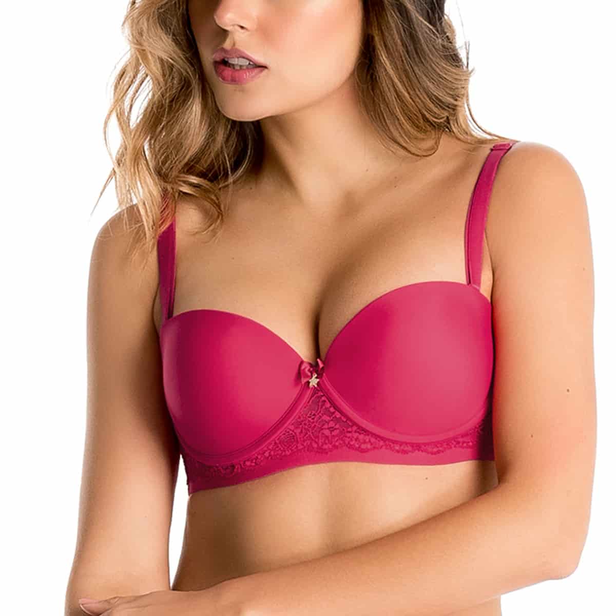 BRASIER STRAPLESS CON ENCAJE EN ESPALDA - miniatura 2