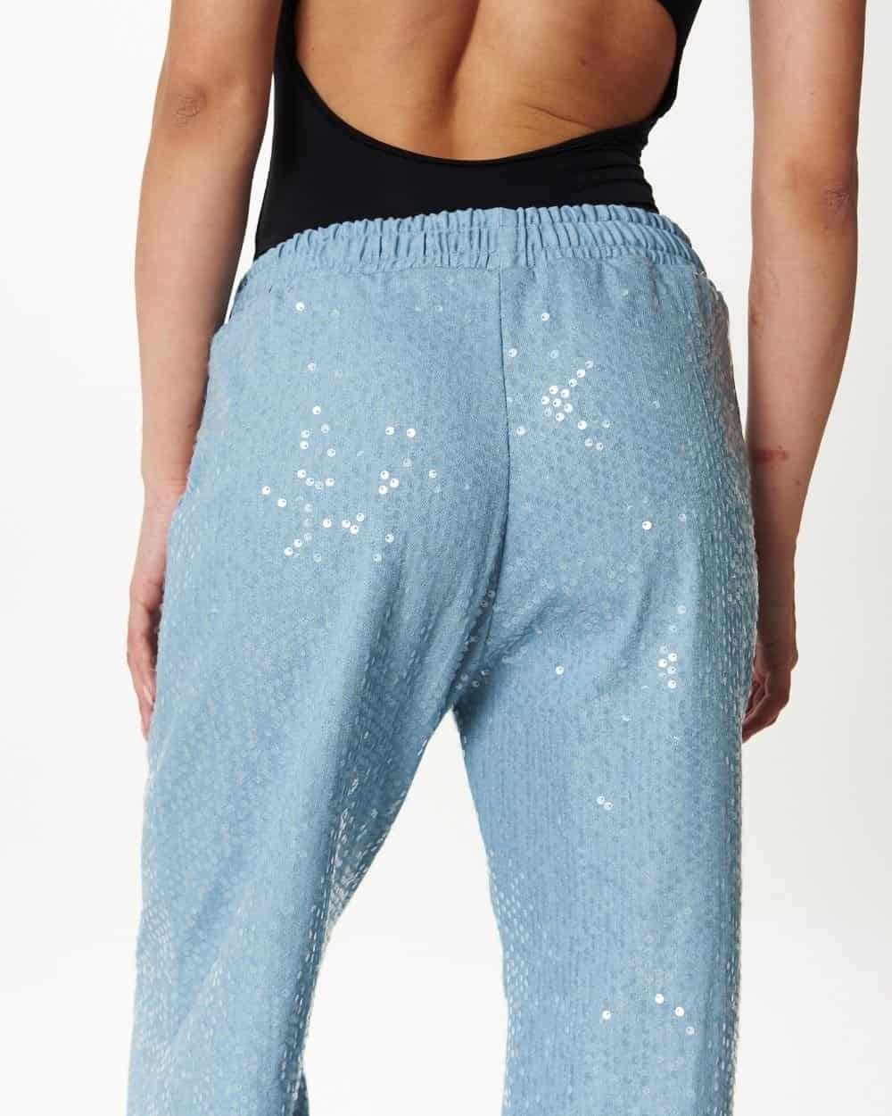 DENIM GLITTER PANTS - miniatura 6
