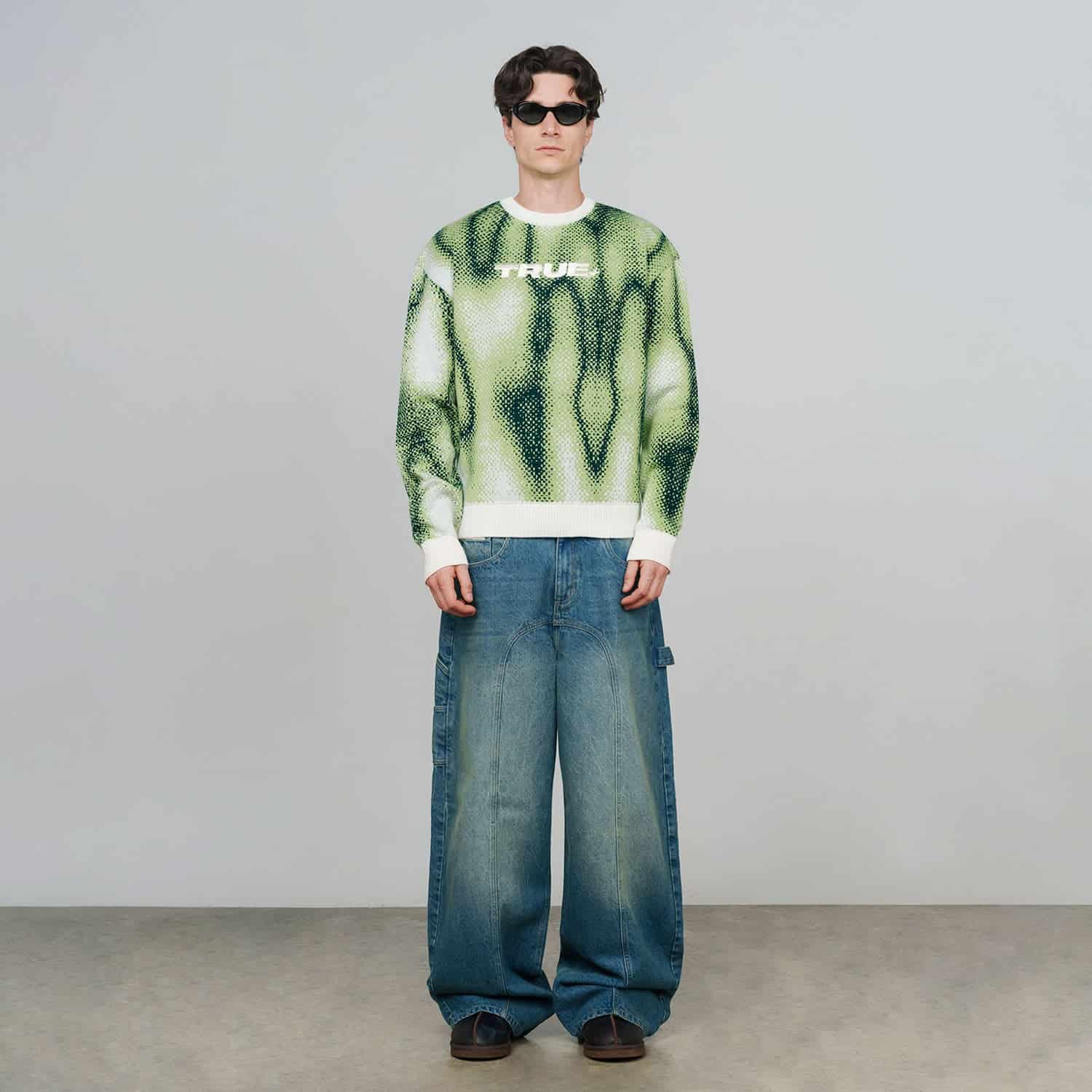 Blurred Knit Pullover - Green - miniatura 5