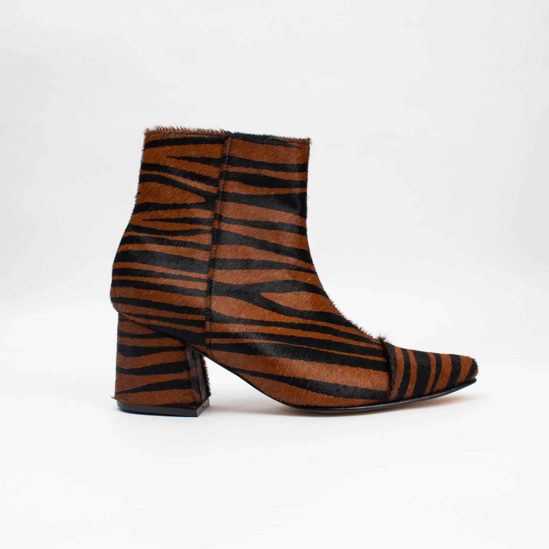ANKLE boots fur - ZEBRA - miniatura 1