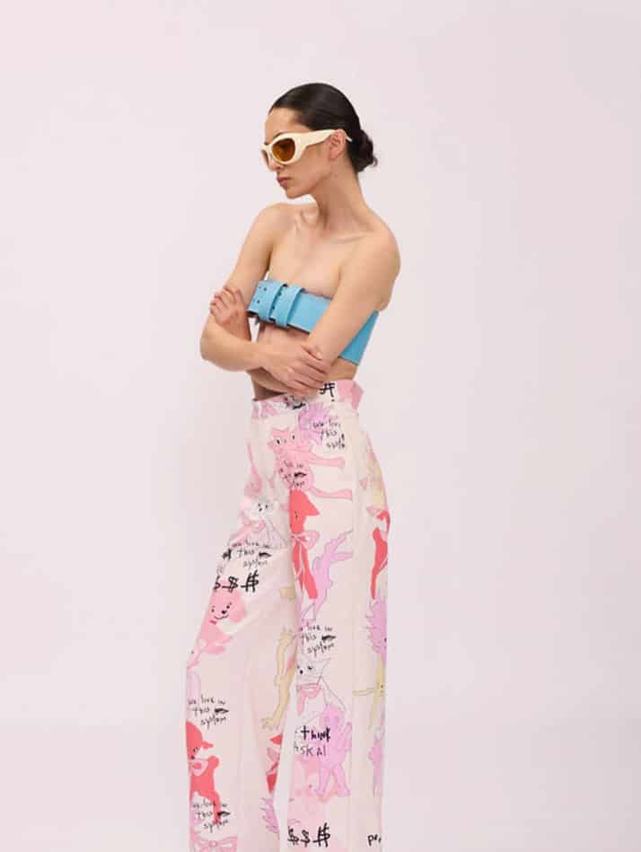 BEIGE CARTOON PANT - miniatura 1