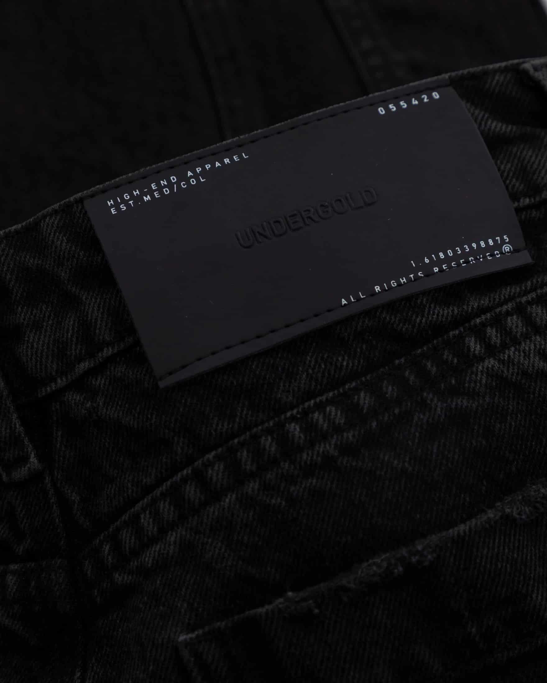 W Basics UNDERGOLD Panelled Wide Jeans Black - miniatura 6