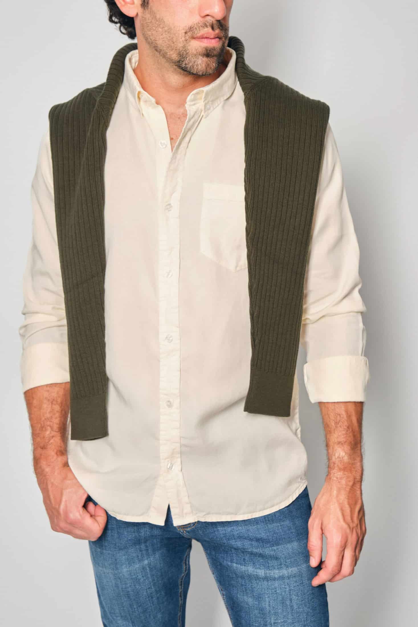 CAMISA LYOCELL CREAM - miniatura 1