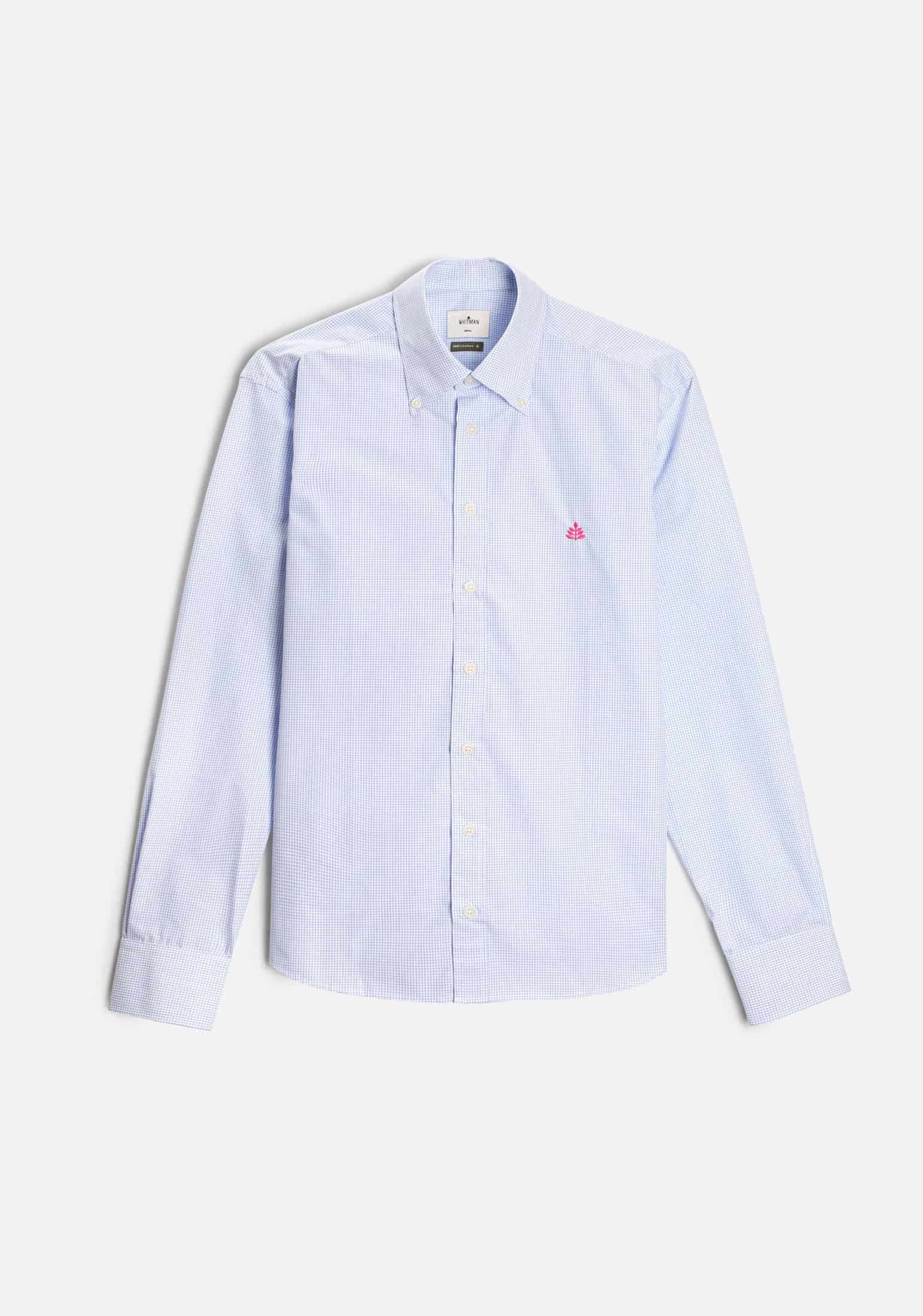 Camisa H CBD Cuadros Peq. L-Fuc Azul Claro - miniatura 1
