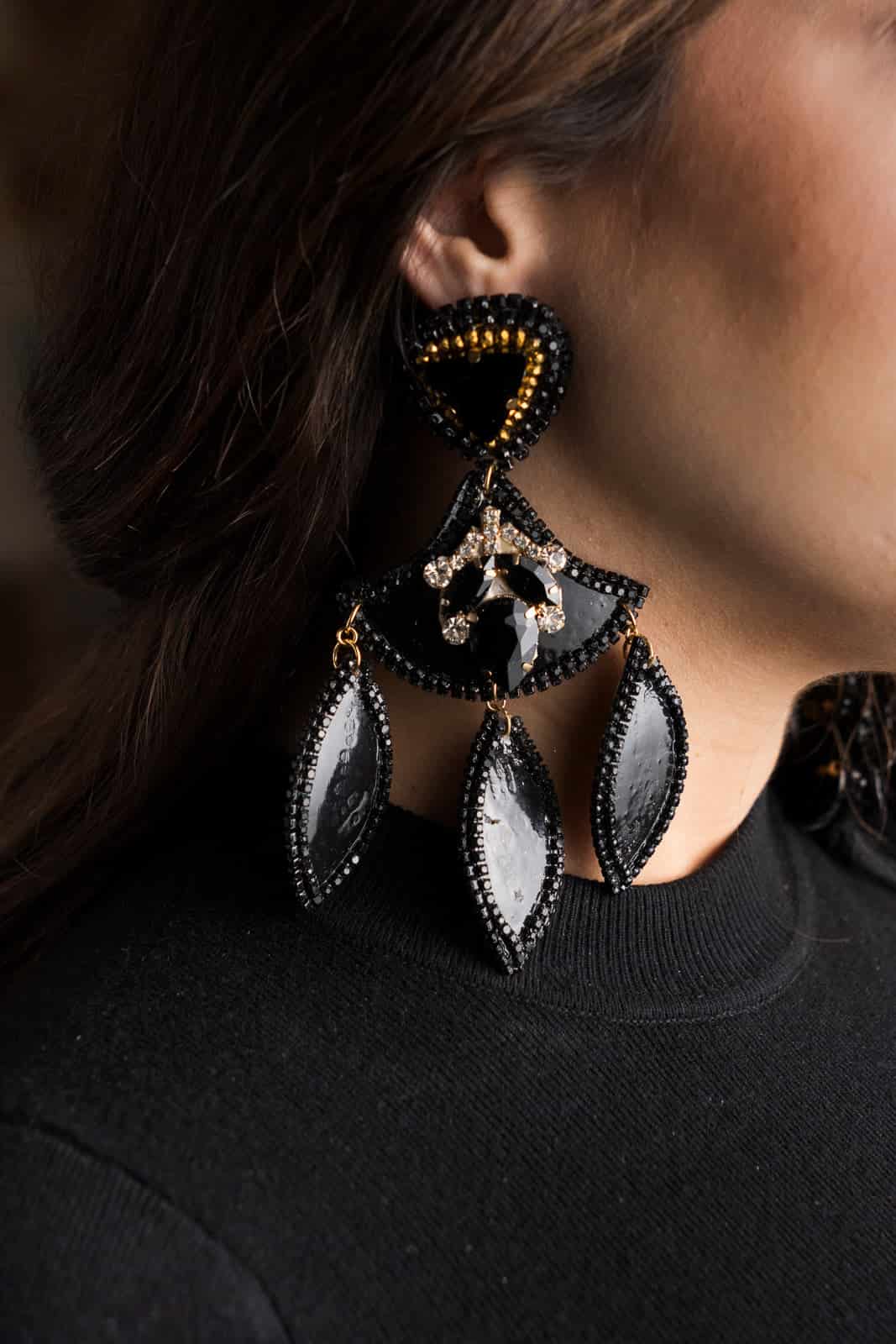Black Totumo Earrings - miniatura 3