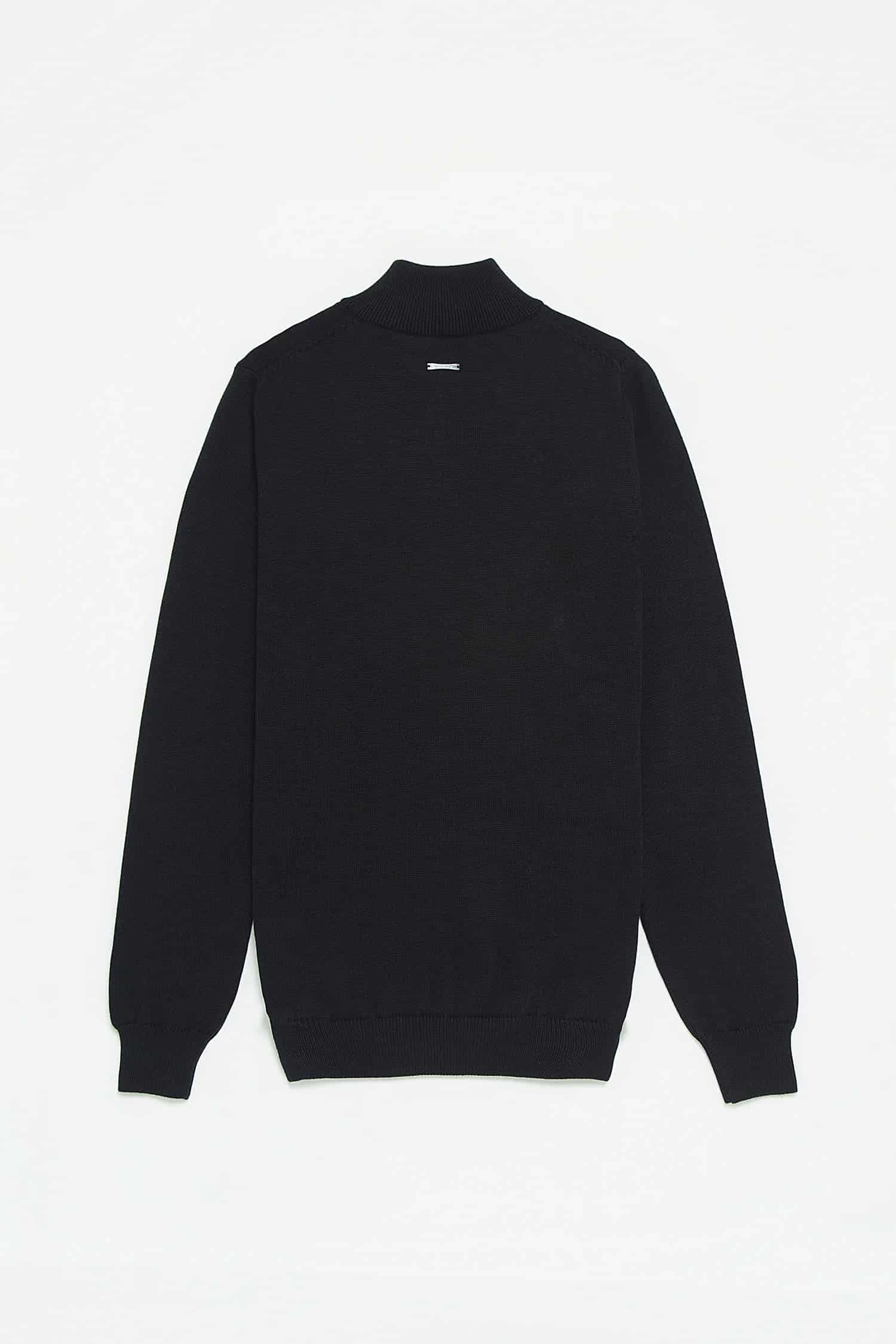 Saco Half Zip Algodón Azul Oscuro - miniatura 4