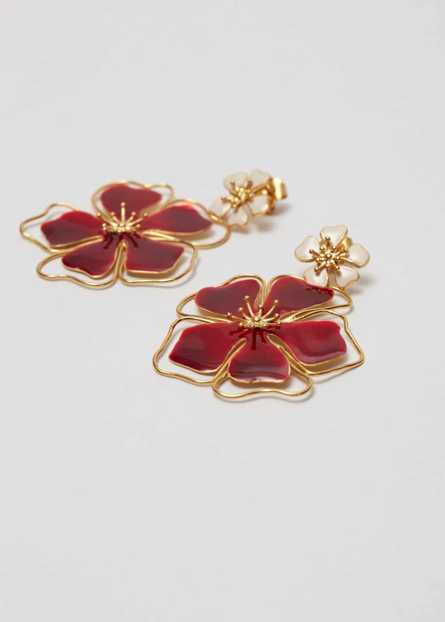 Aretes Andreae Rojo vino - miniatura 3