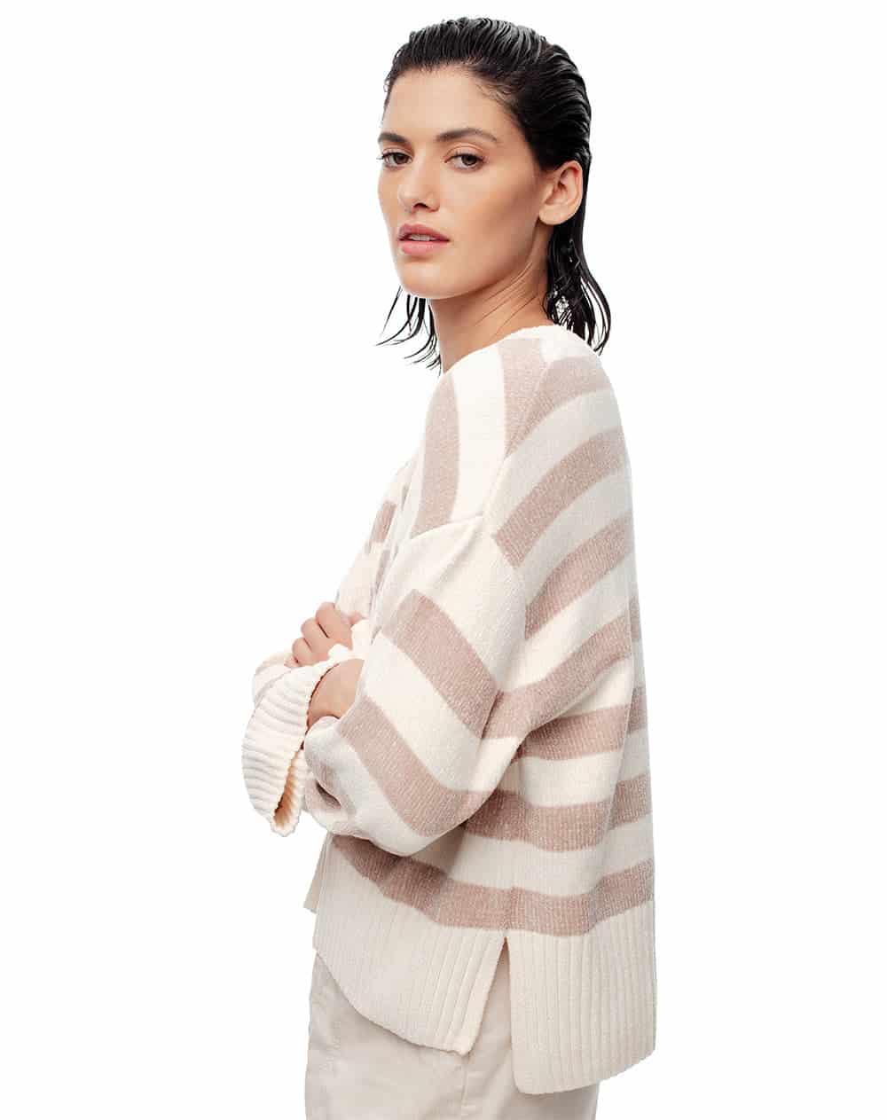 Suéter oversize rayas mujer - miniatura 1