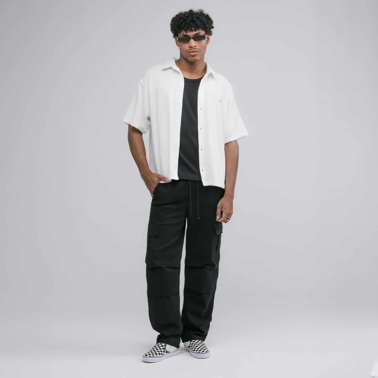 Classic Drill Jogger - Black - miniatura 3