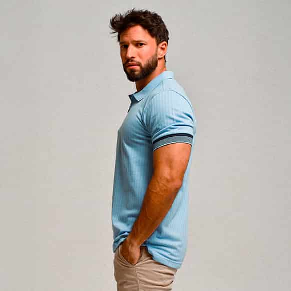 SUETER TIPO POLO MODA HOMBRE - miniatura 4