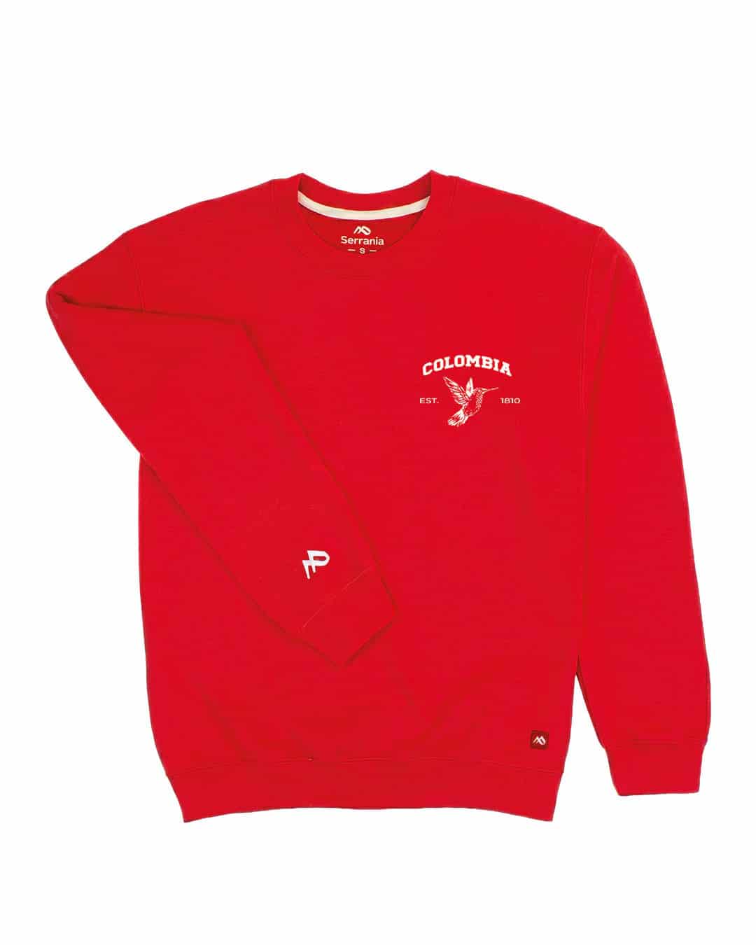 Buzo Unisex Rojo  Colibrí Escudo - miniatura 2
