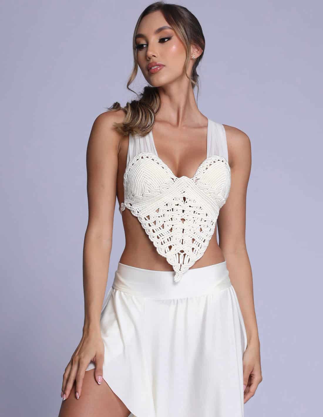 Crop Top Krishna Marfil - miniatura 3