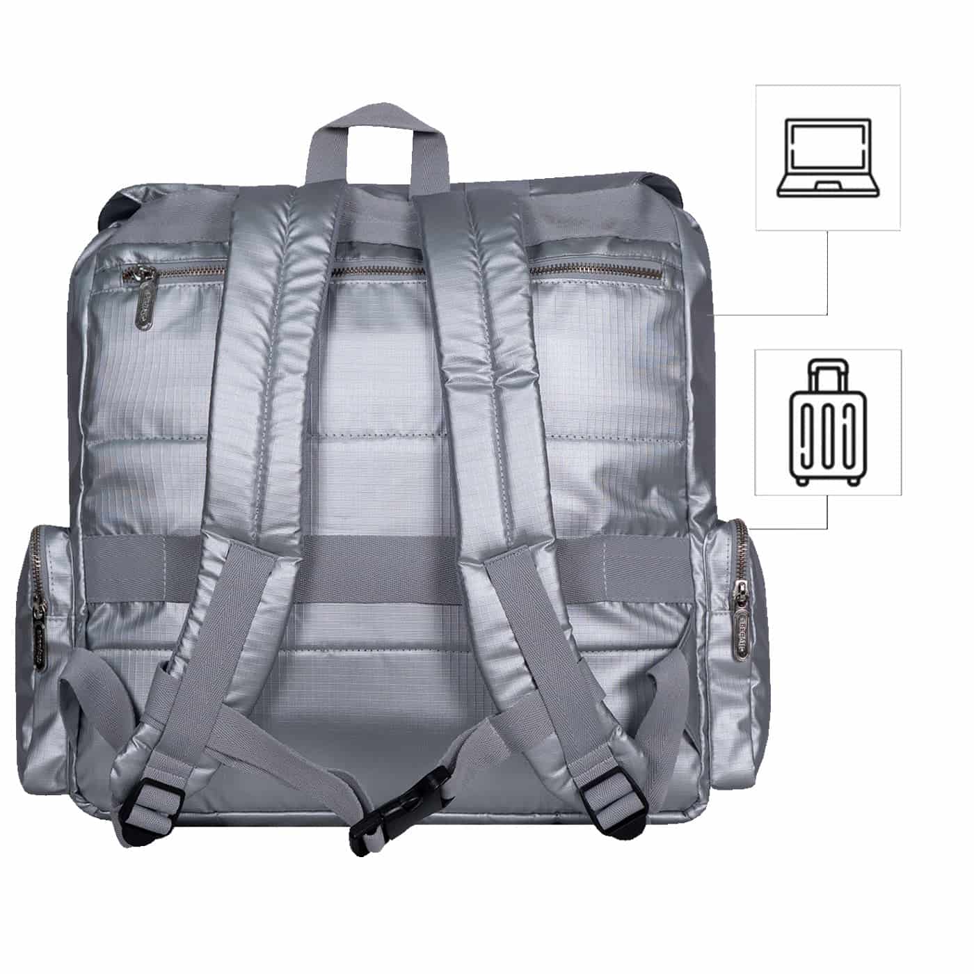 Morral Mochilero Pequeno  ULTRA Estampado Silver Citybags Multicolor - miniatura 4